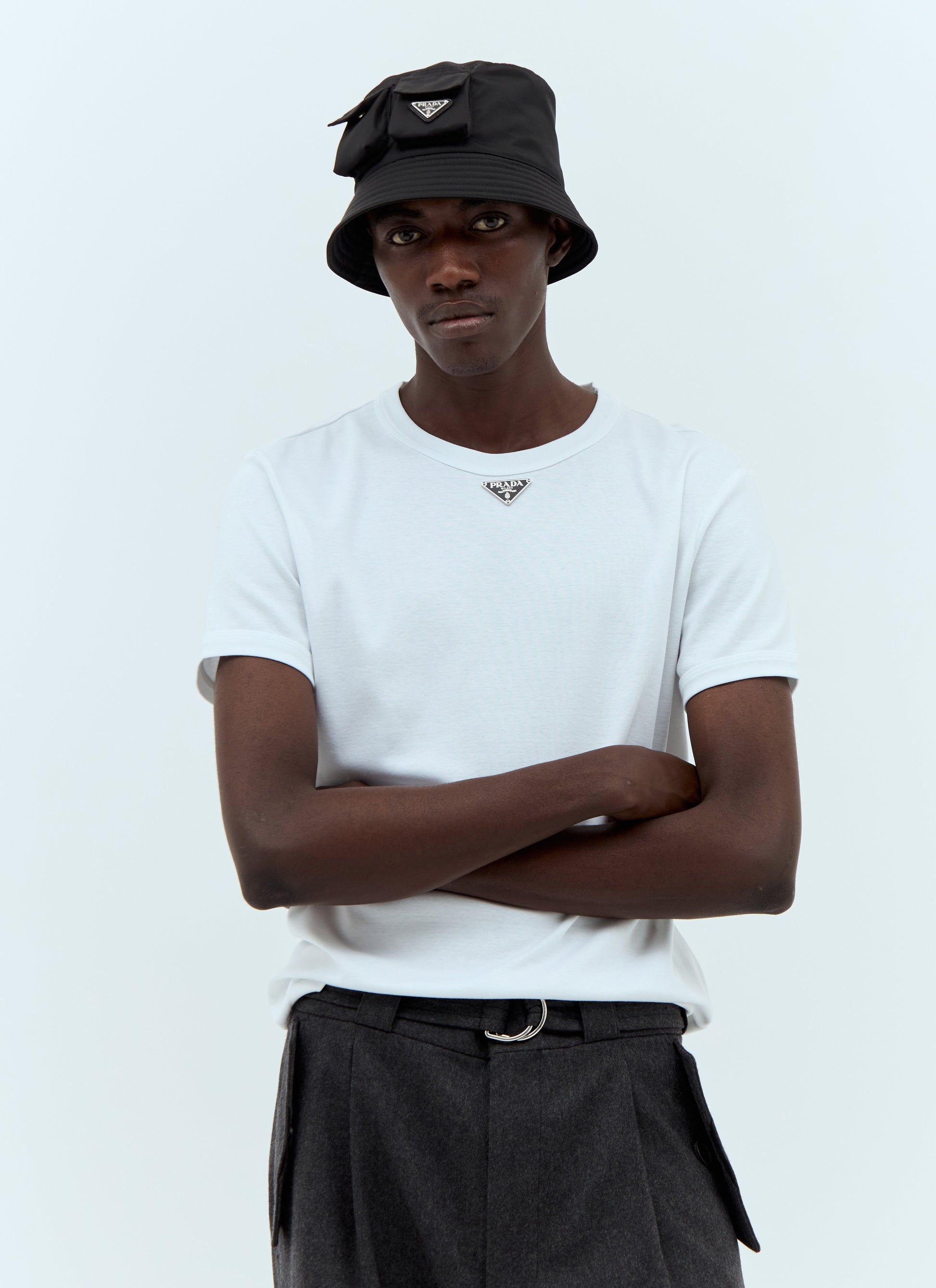Prada Men Re-Nylon Bucket Hat PRADA