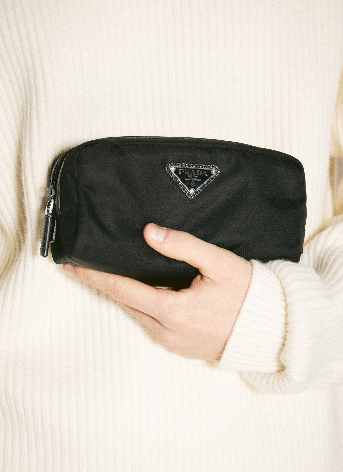 Prada Men Re-Nylon And Saffiano Leather Cosmetic Case PRADA