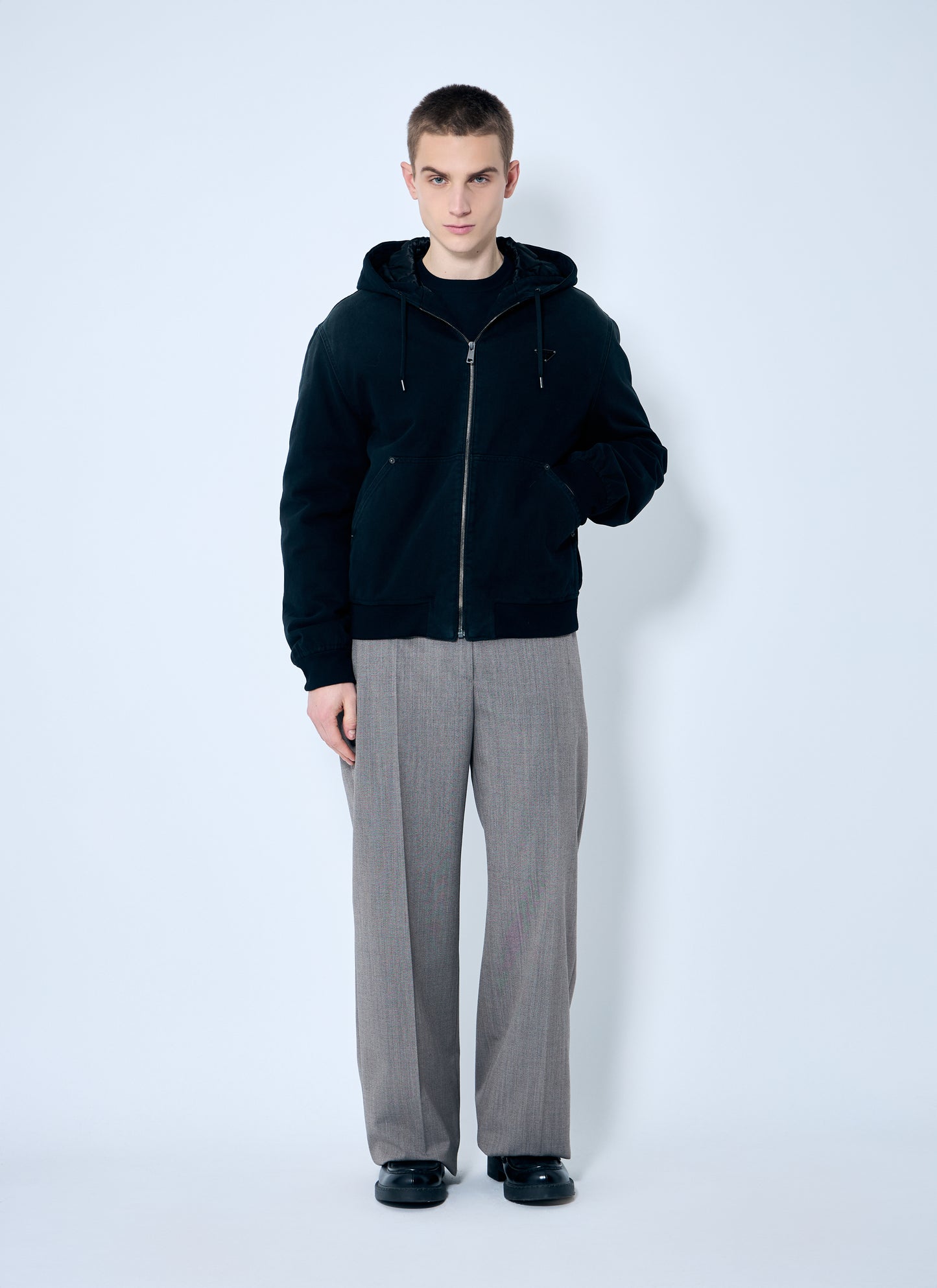 Prada Men Denim Hooded Jacket PRADA