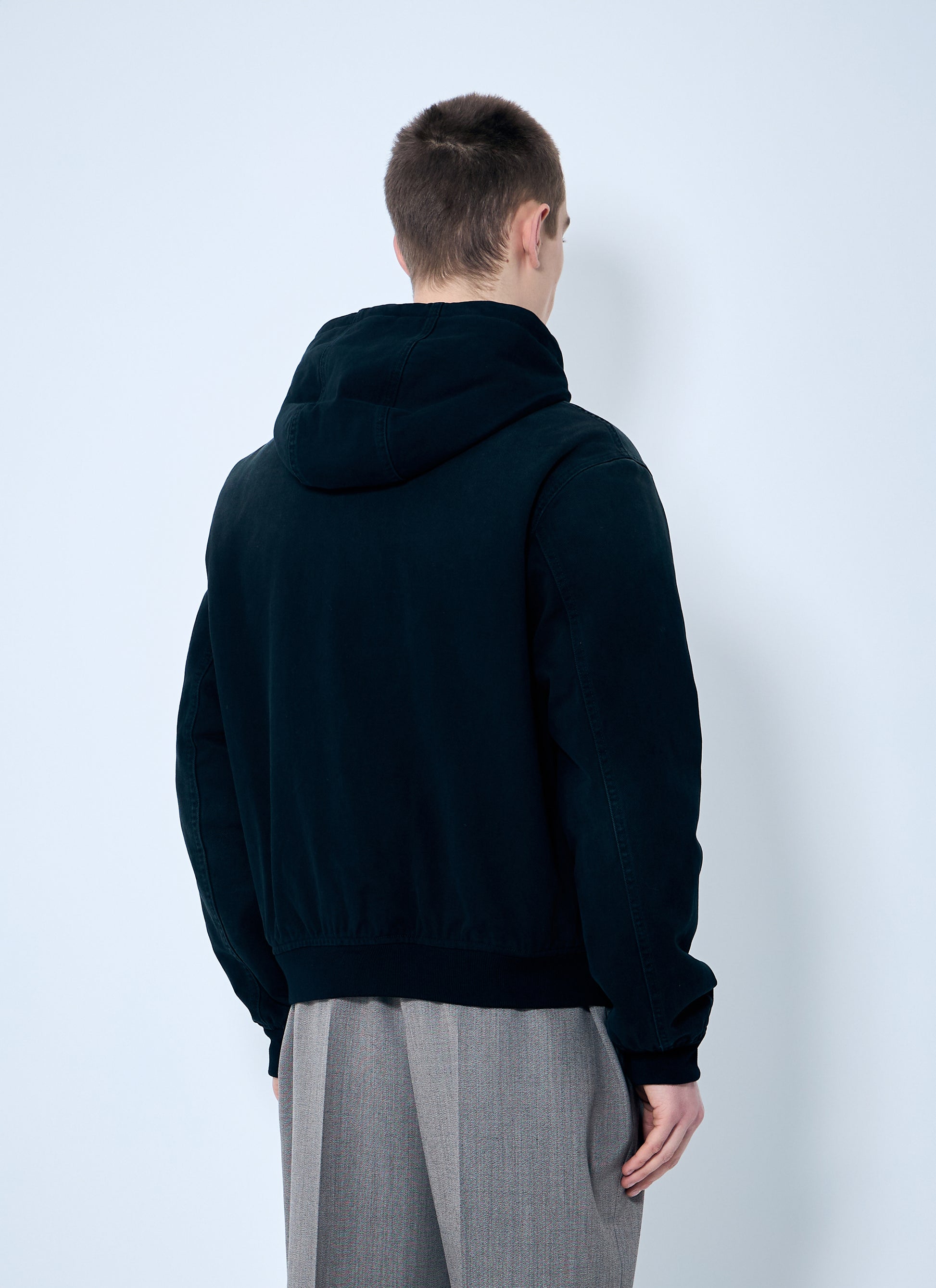 Prada Men Denim Hooded Jacket PRADA
