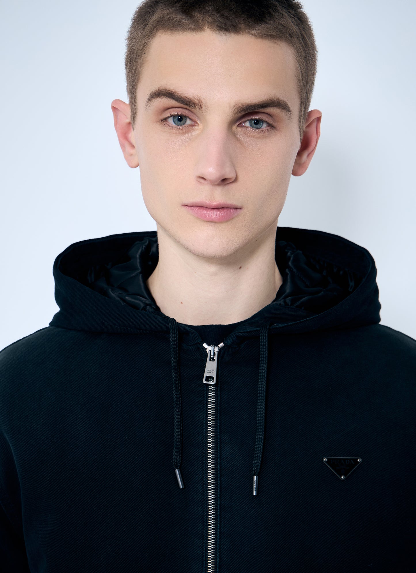 Prada Men Denim Hooded Jacket PRADA