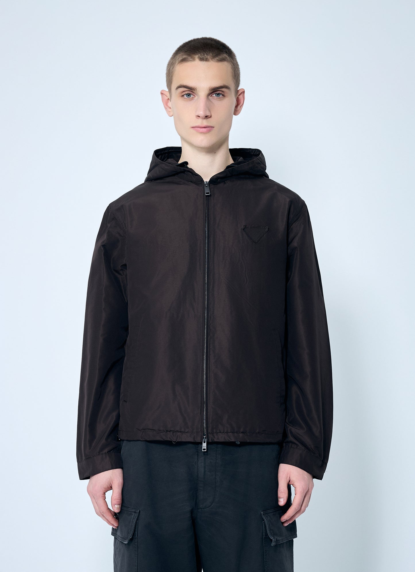 Prada Men Silk Hooded Jacket PRADA
