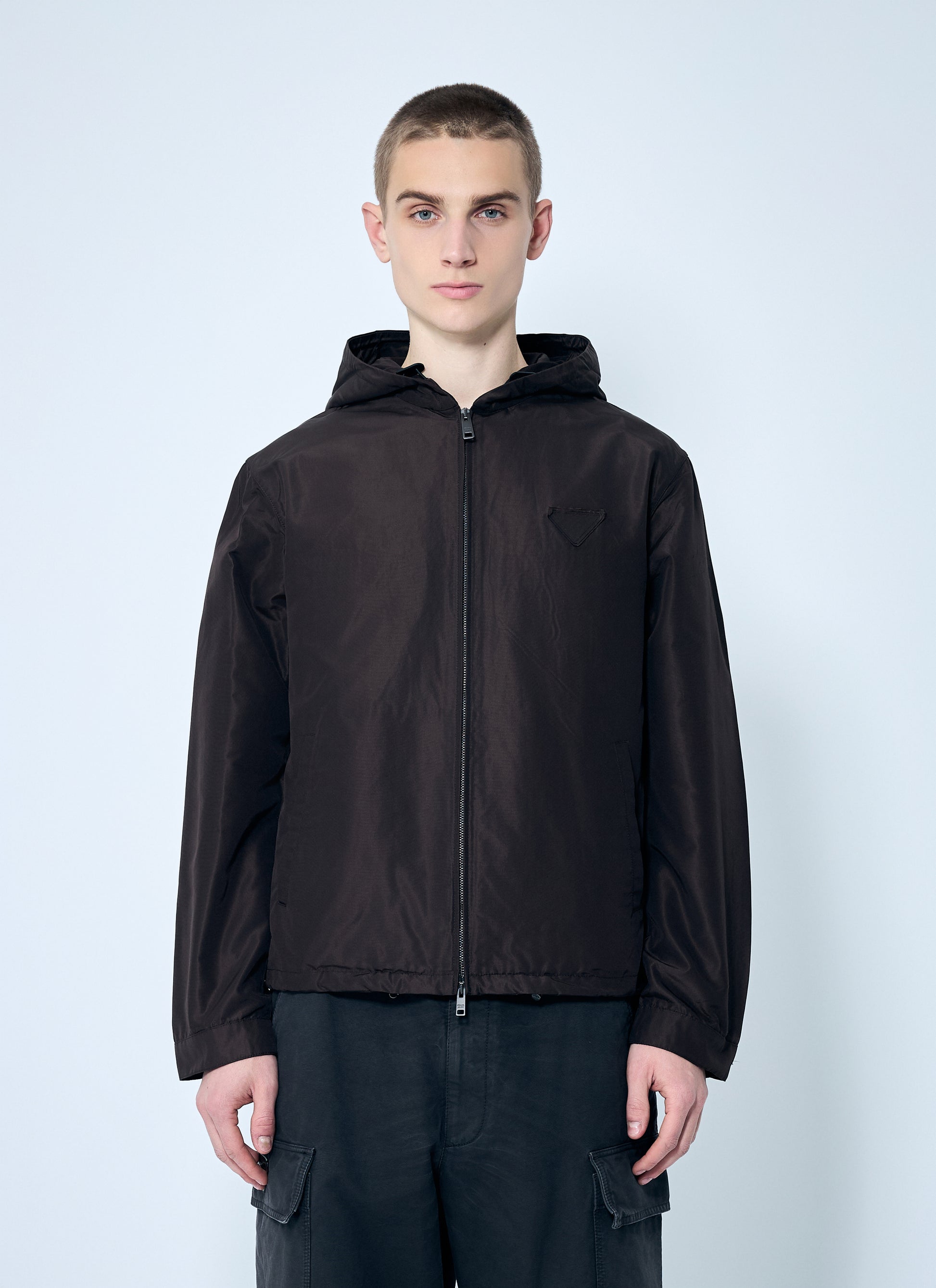 Prada Men Silk Hooded Jacket PRADA