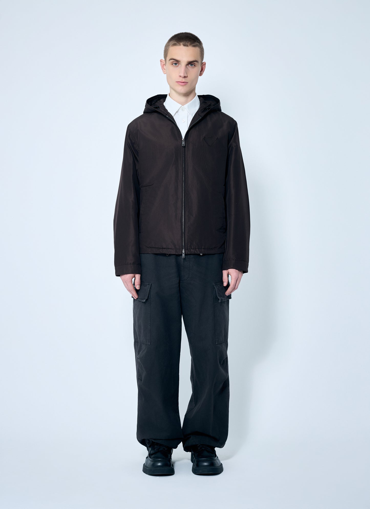 Prada Men Silk Hooded Jacket PRADA