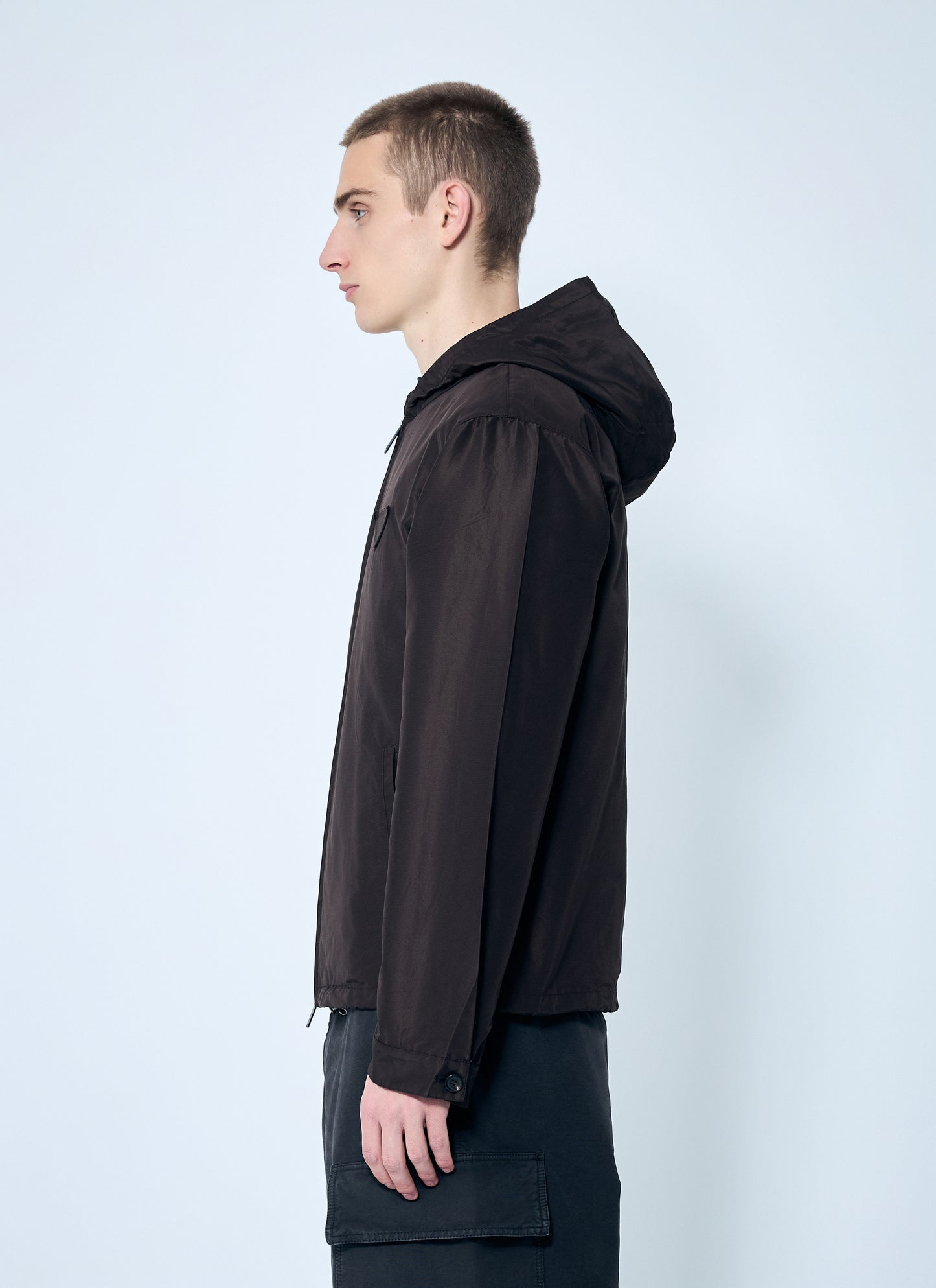 Prada Men Silk Hooded Jacket PRADA