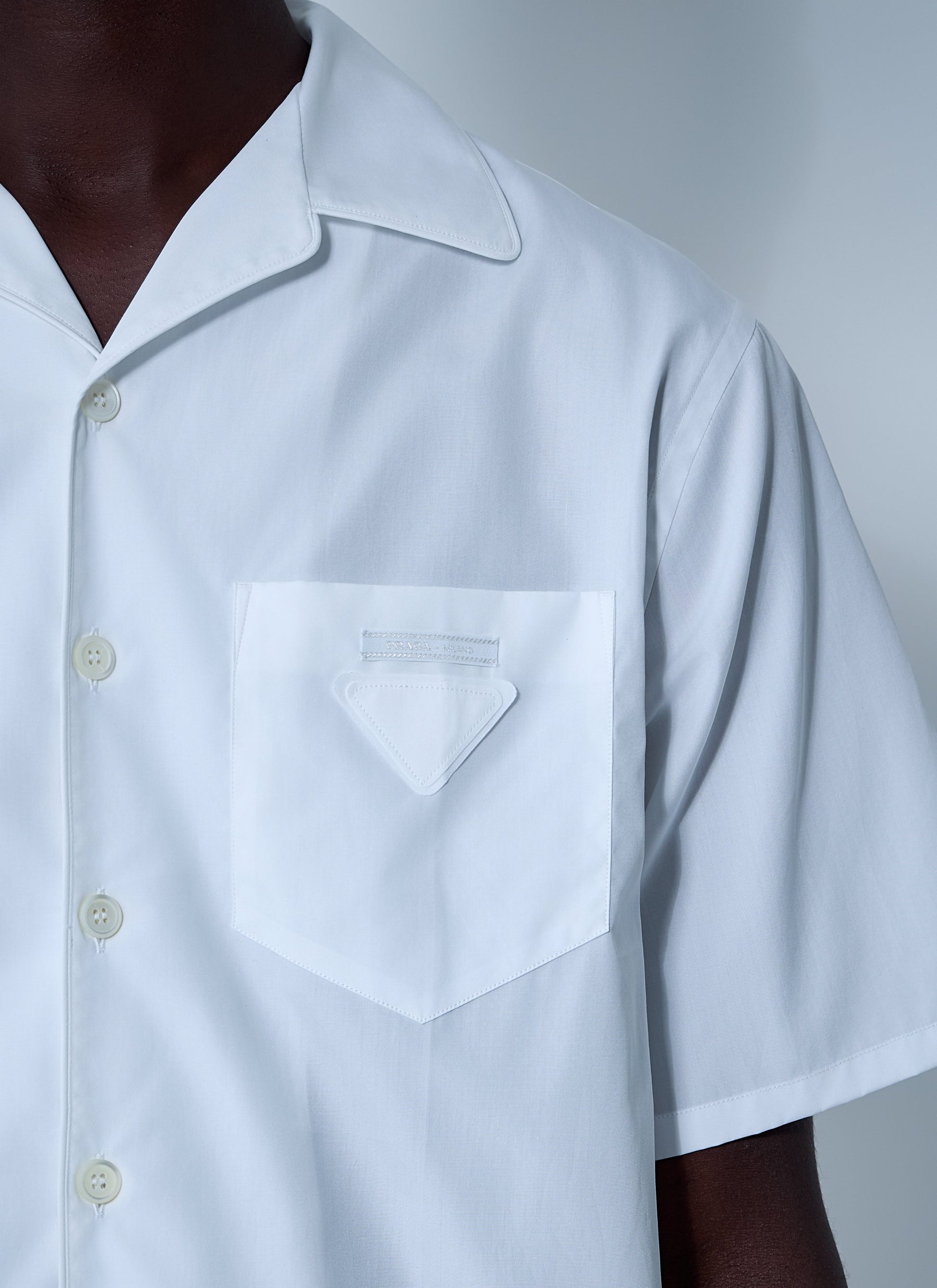 Prada Men Logo Motif Shirt PRADA