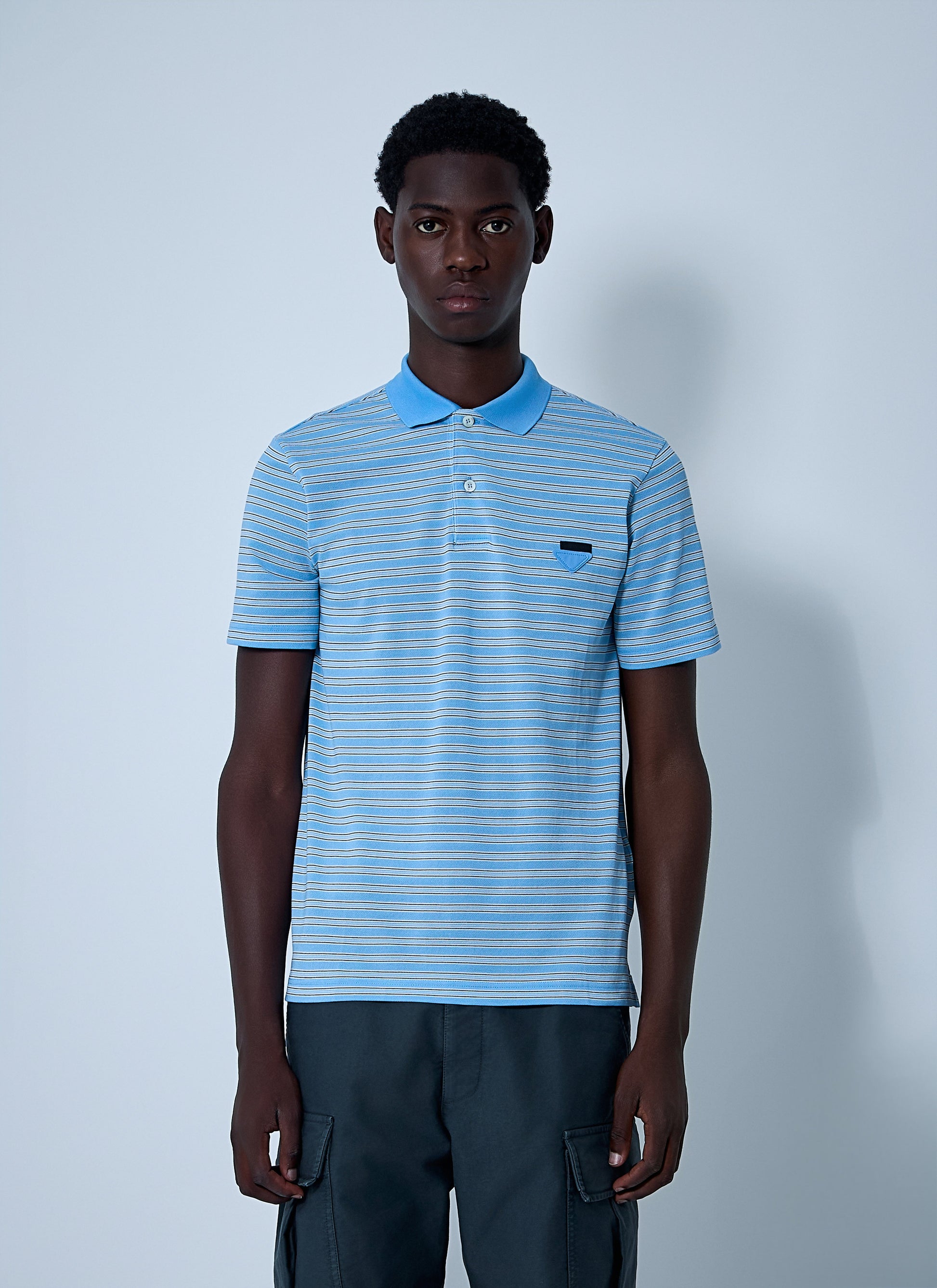 Prada Men Logo Motif Polo Shirt PRADA