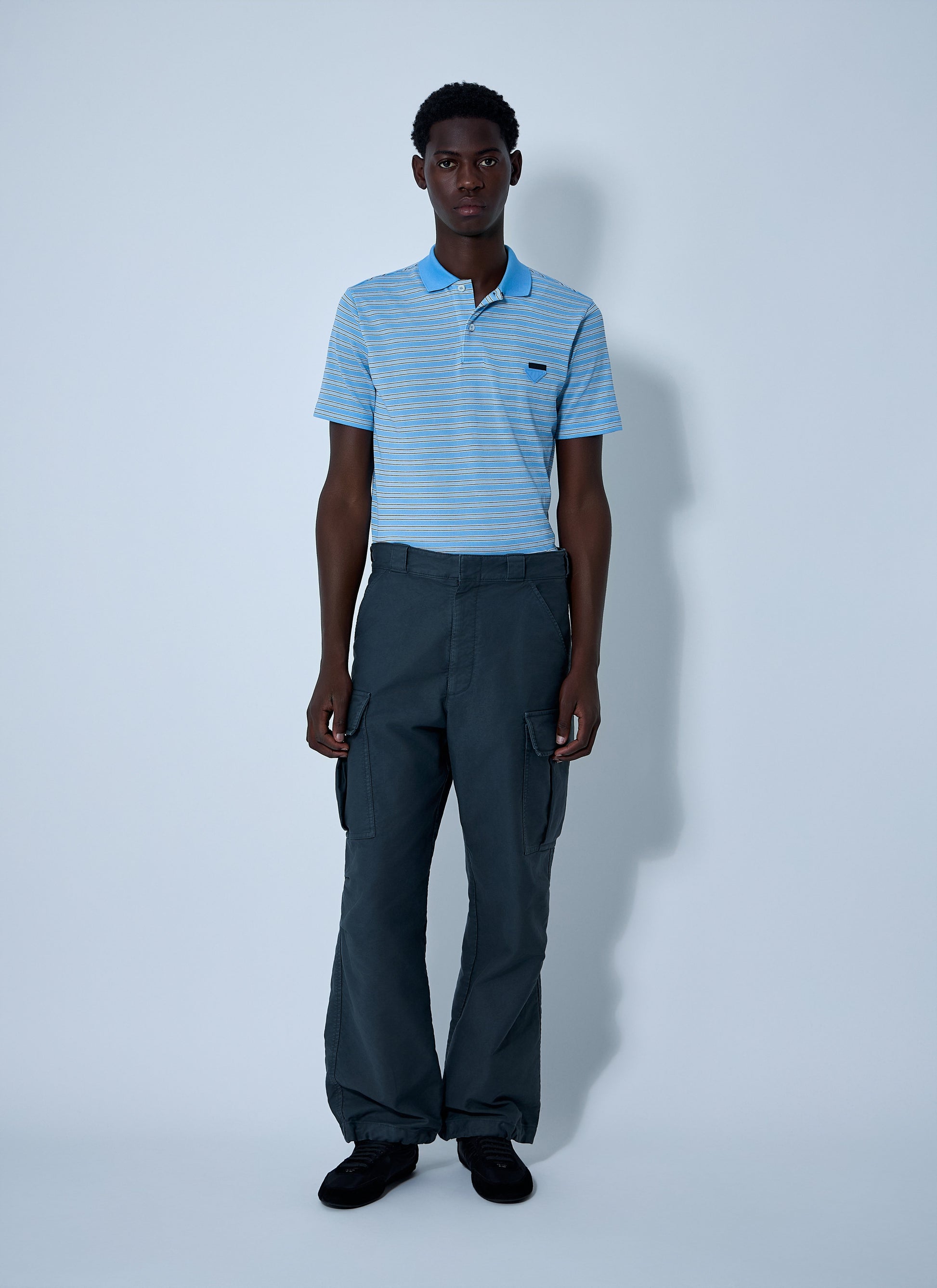 Prada Men Logo Motif Polo Shirt PRADA