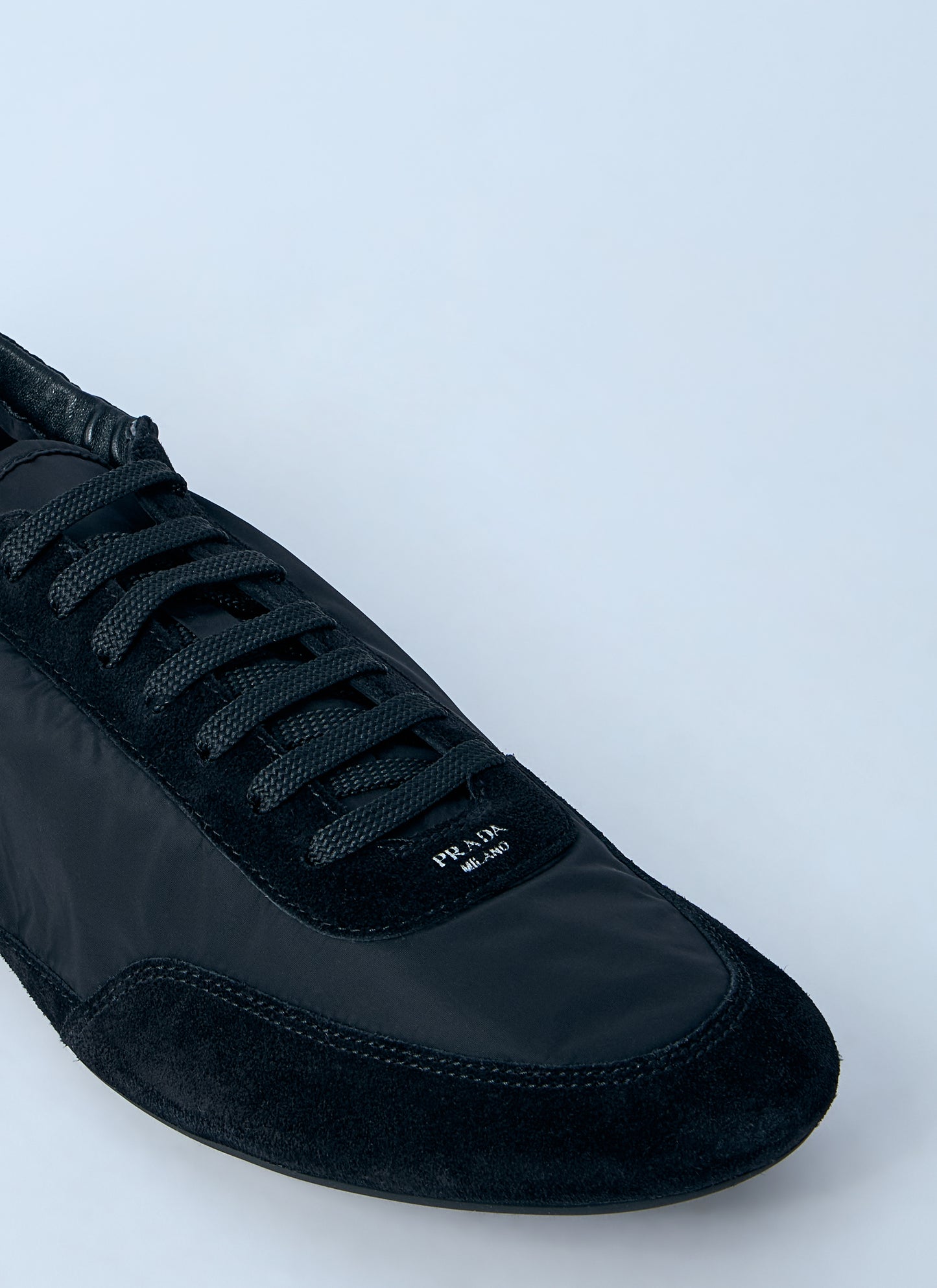 Prada Men Collapse Re-Nylon And Suede Sneakers PRADA