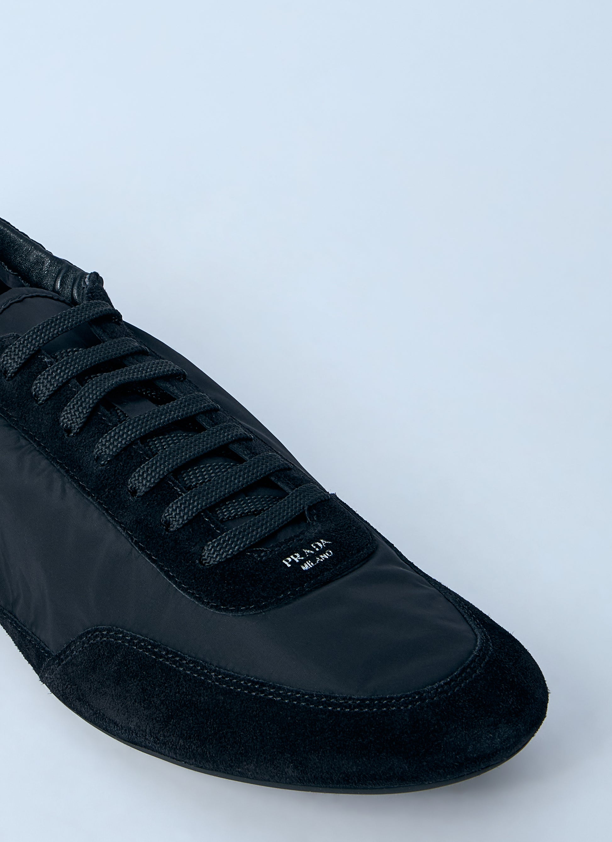 Prada Men Collapse Re-Nylon And Suede Sneakers PRADA