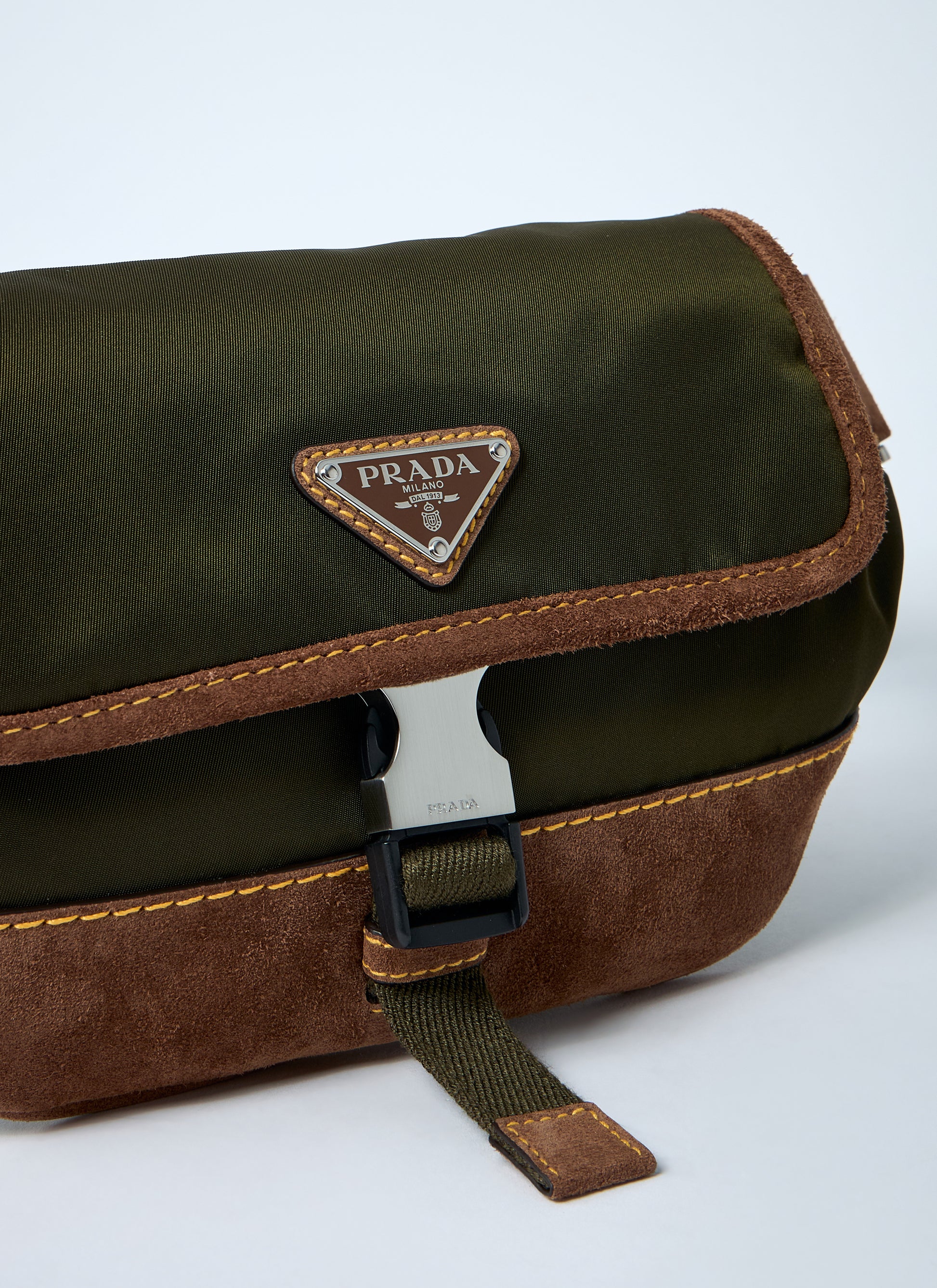 Prada Men Re-Nylon And Suede Belt Bag PRADA