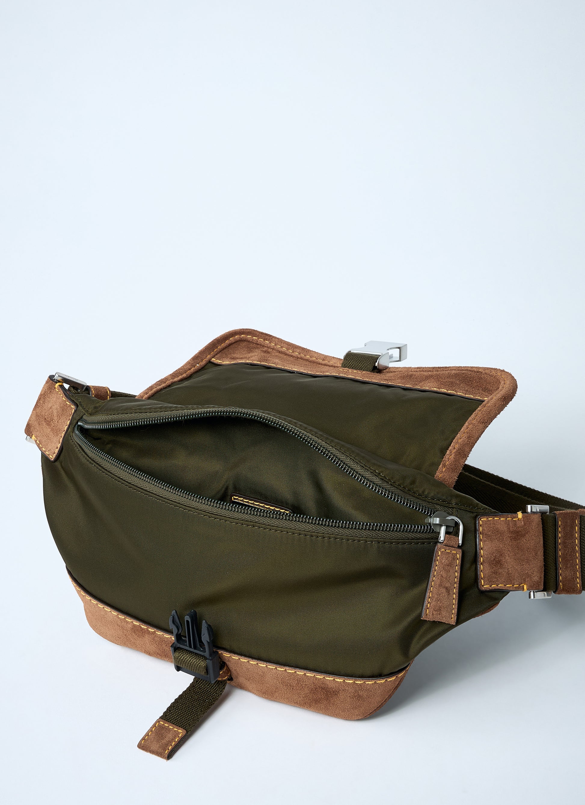 Prada Men Re-Nylon And Suede Belt Bag PRADA