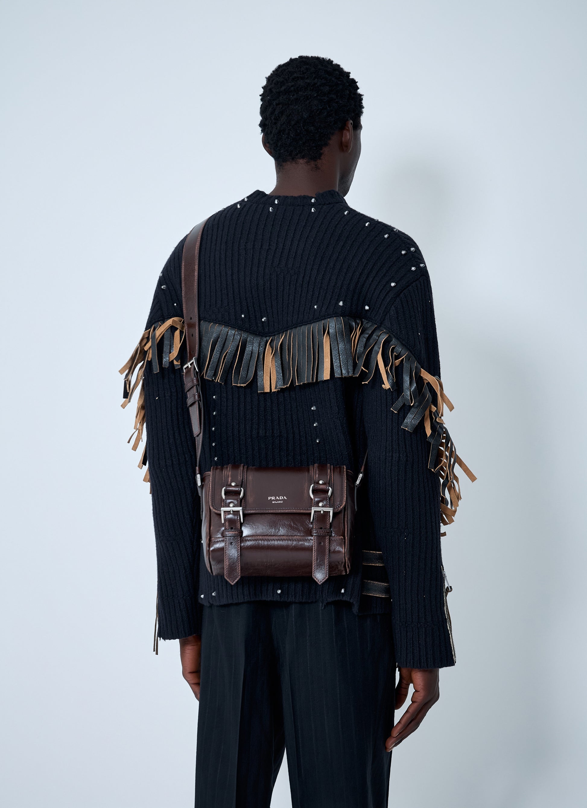 Prada Men Leather Explore Crossbody Bag PRADA