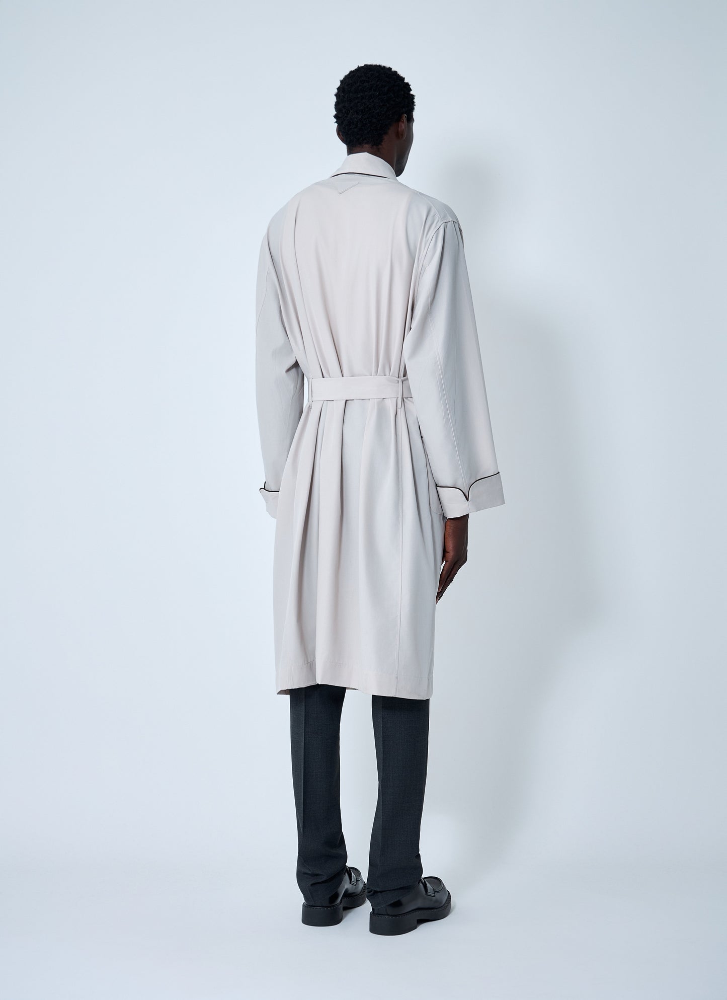 Prada Men Limestone Robe Coat PRADA