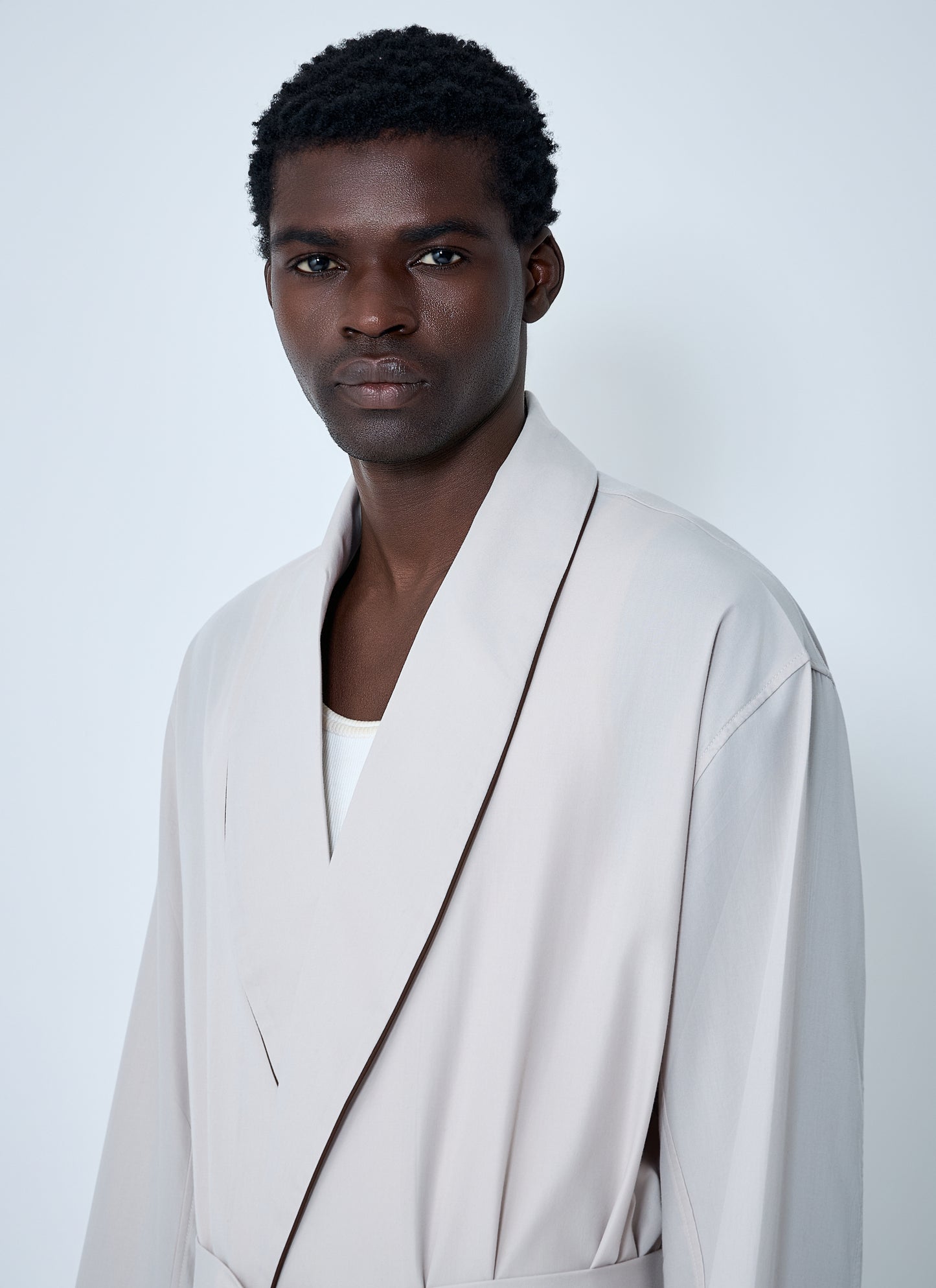 Prada Men Limestone Robe Coat PRADA