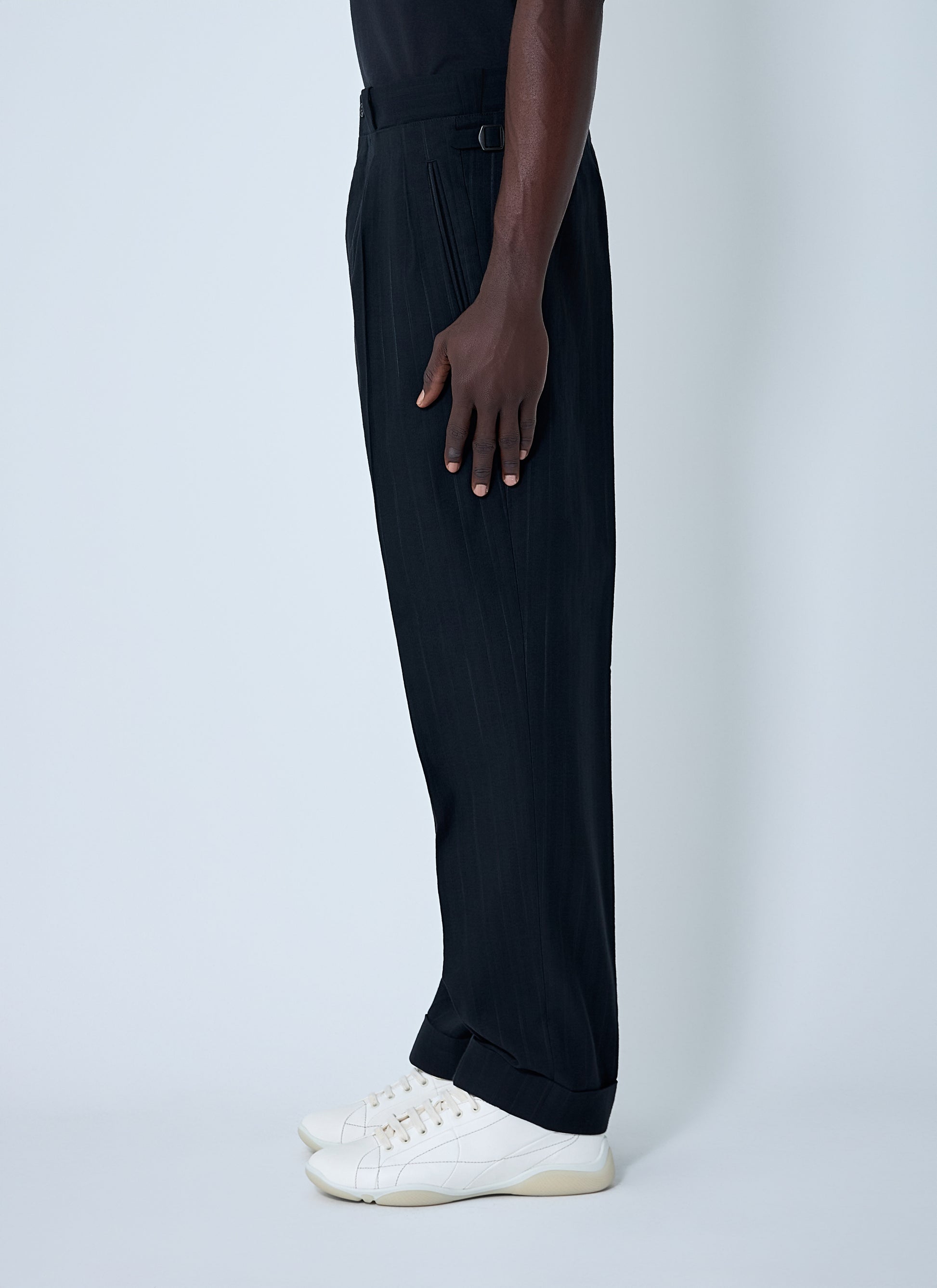 Prada Men Wool-Blend Pinstripe Pants PRADA