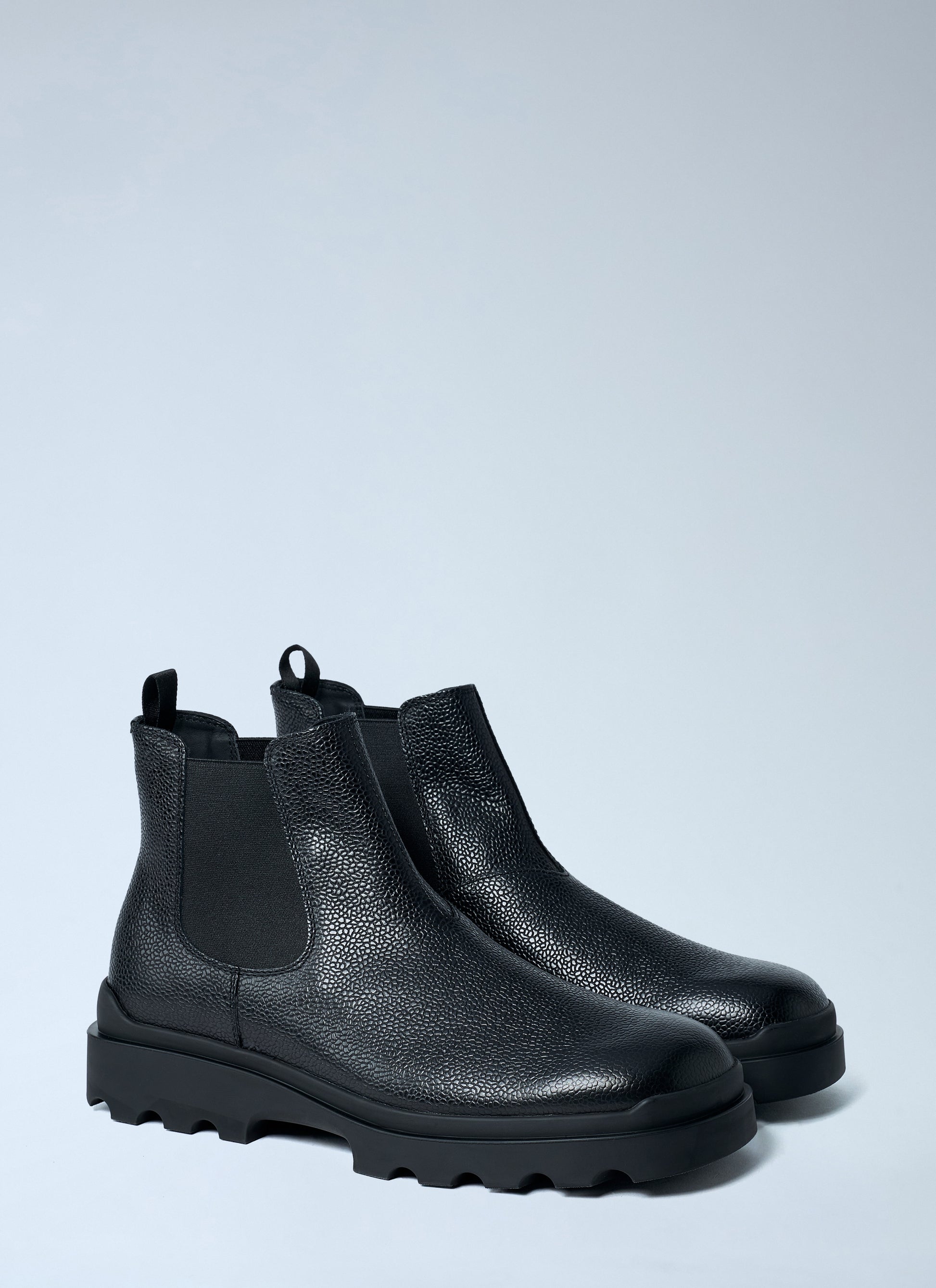 Prada Men Stamped Leather Boots PRADA