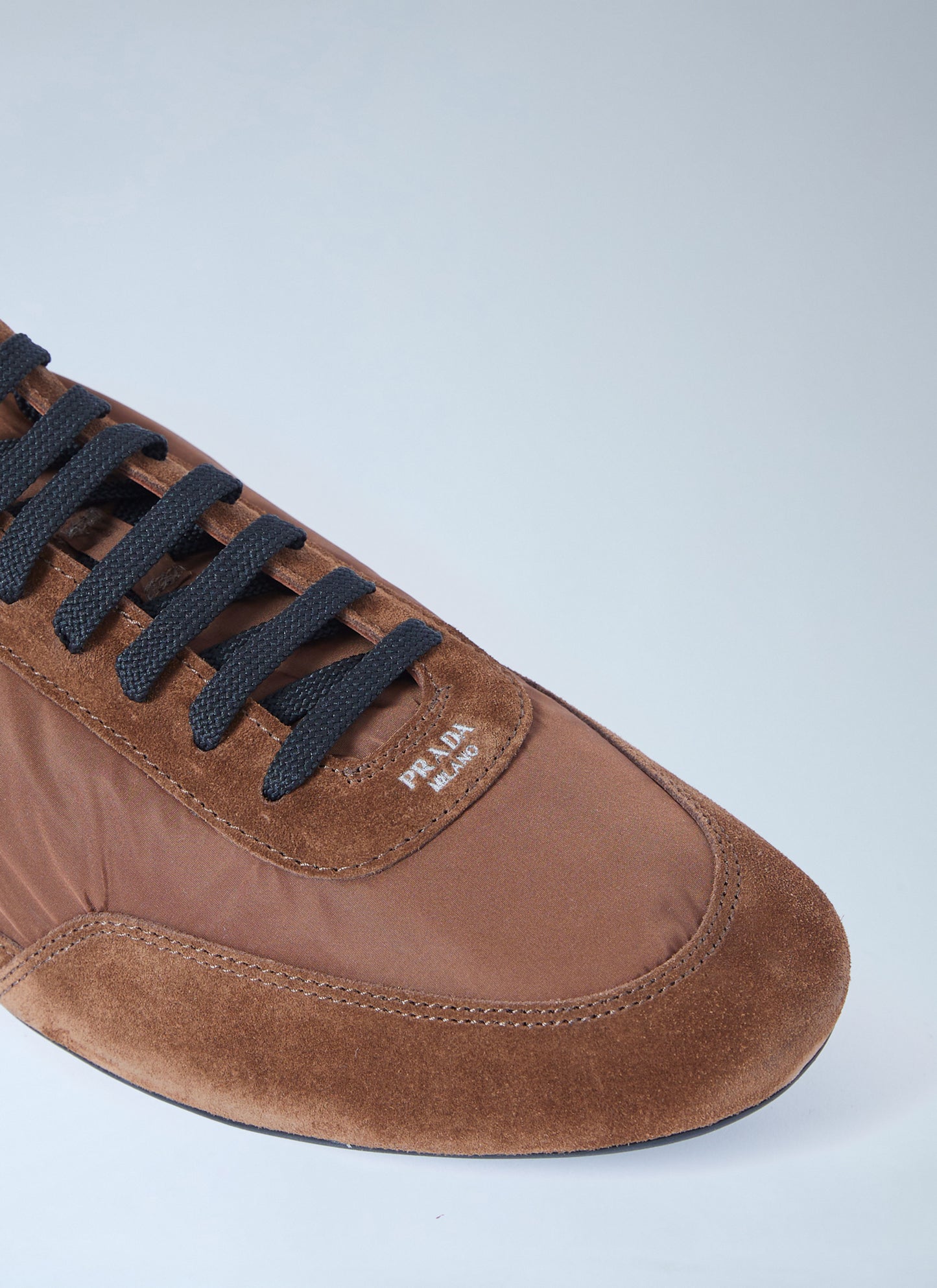 Prada Men Collapse Re-Nylon And Suede Sneakers PRADA