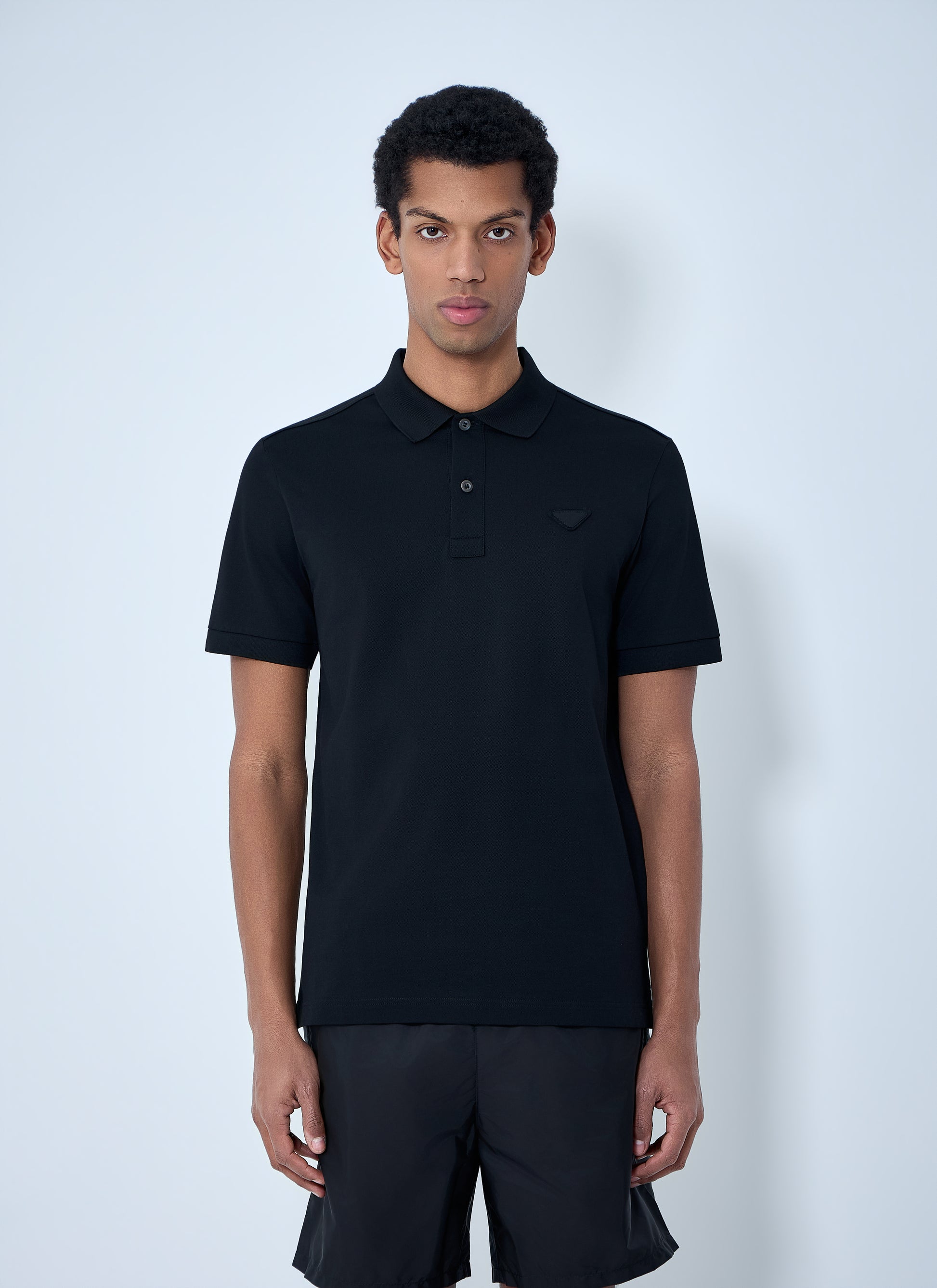 Prada Men Logo Motif Polo Shirt PRADA