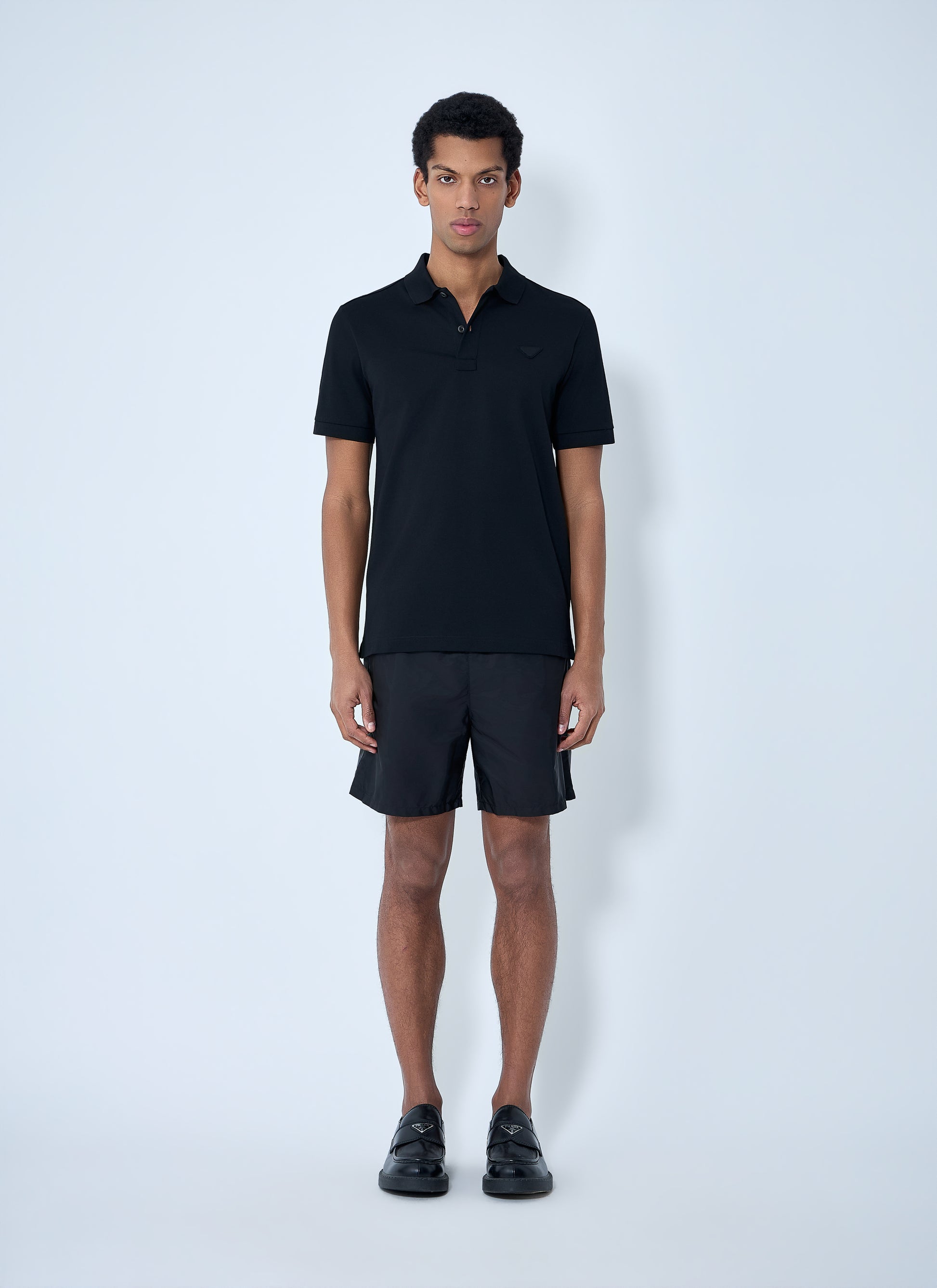 Prada Men Logo Motif Polo Shirt PRADA