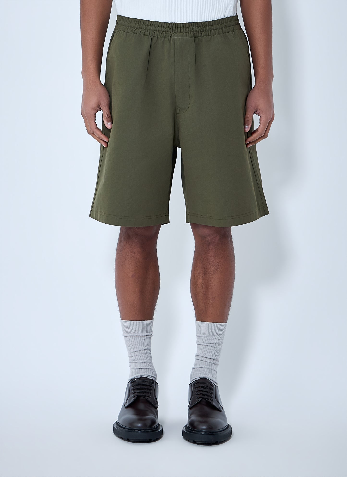 Prada Men Elastic Waist Cotton Shorts PRADA