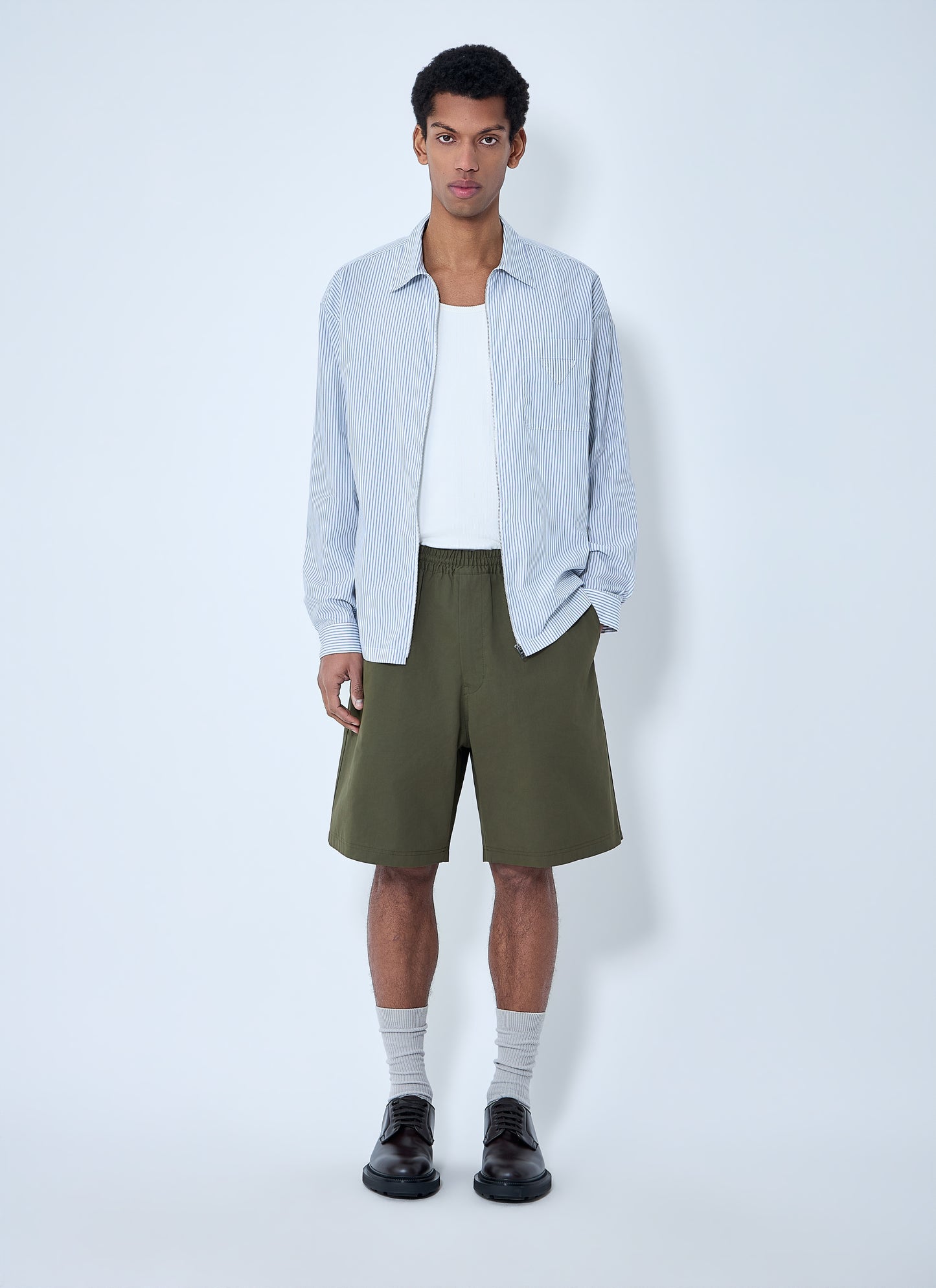 Prada Men Elastic Waist Cotton Shorts PRADA