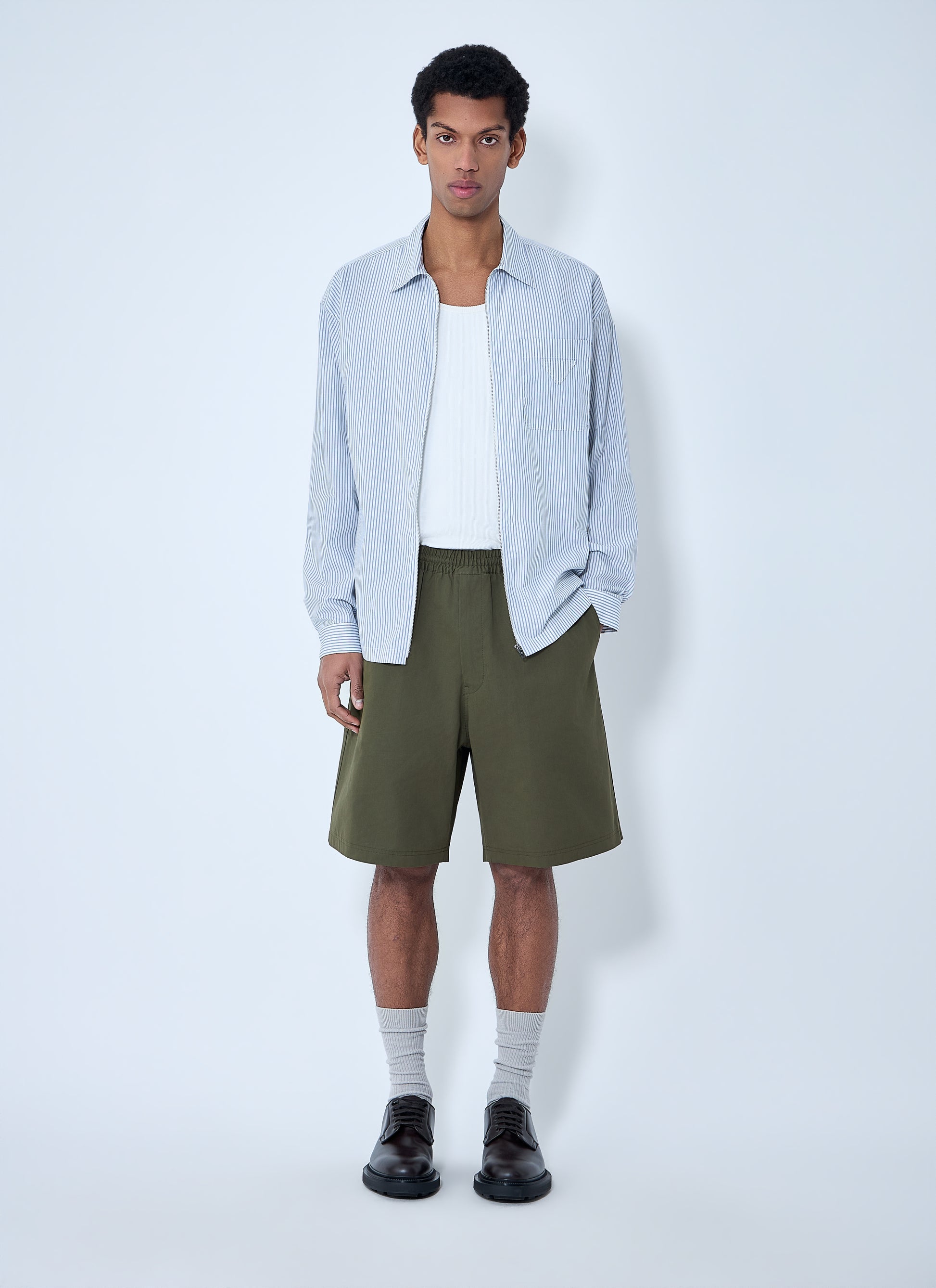 Prada Men Elastic Waist Cotton Shorts PRADA