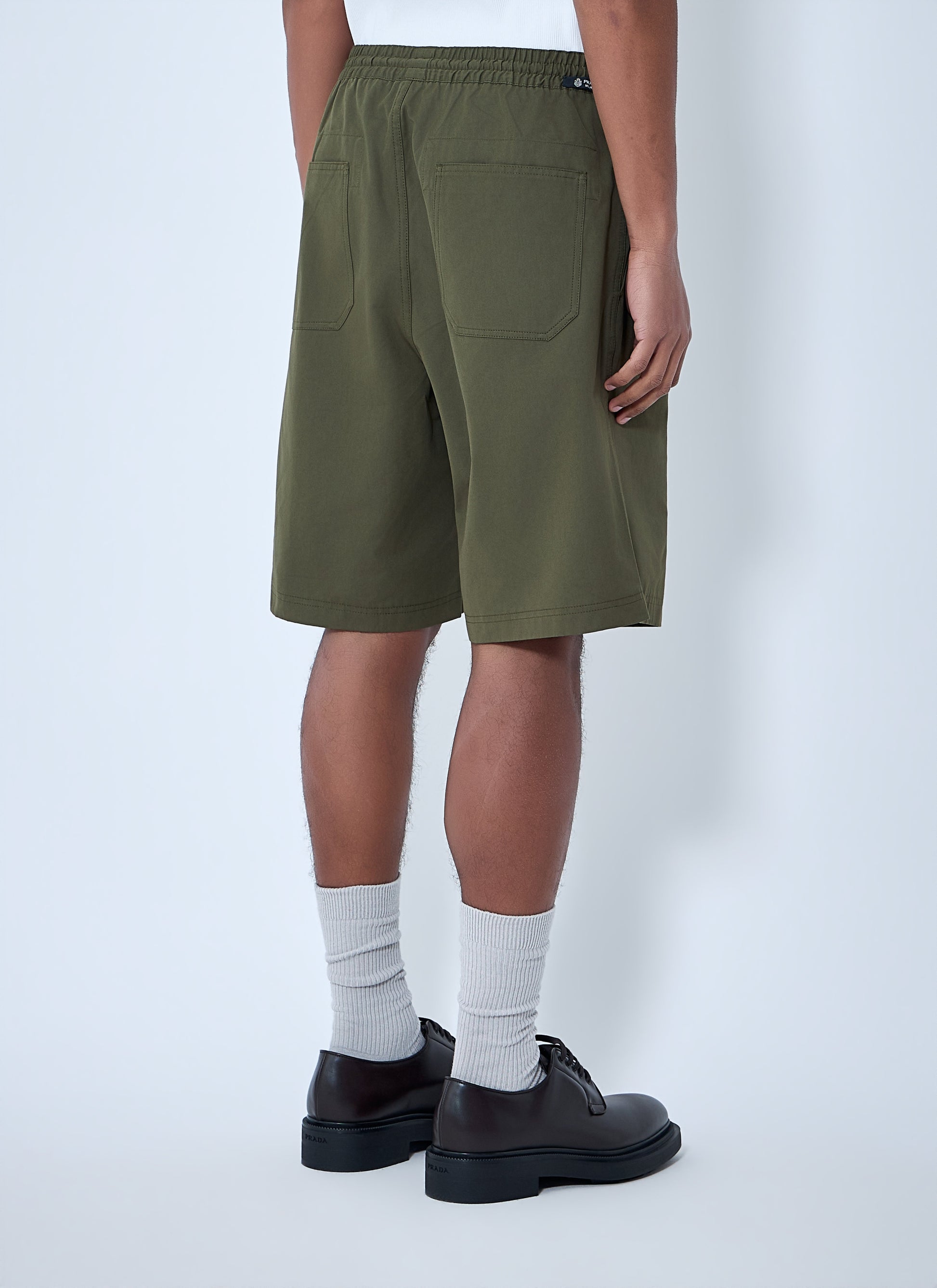Prada Men Elastic Waist Cotton Shorts PRADA