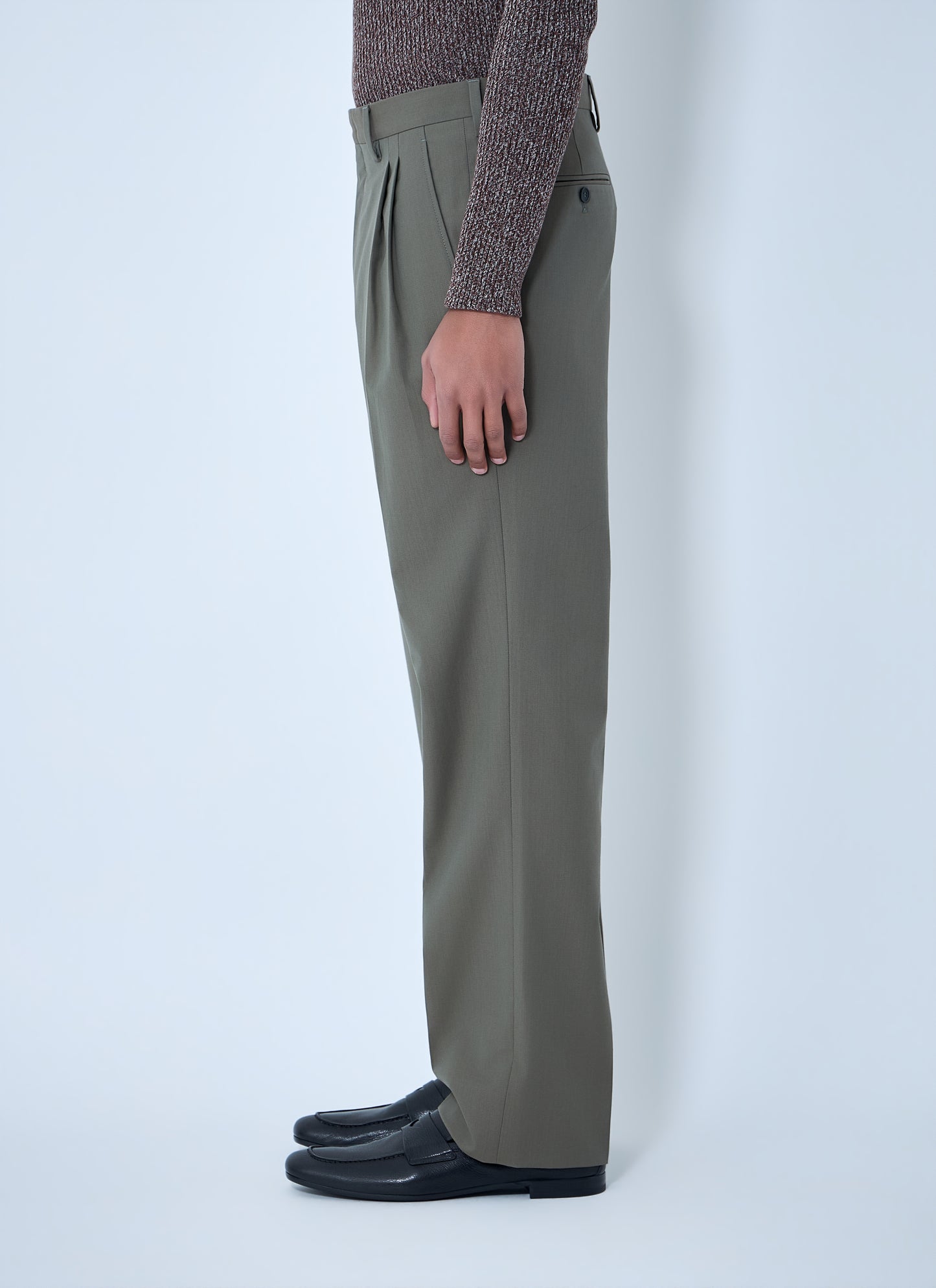 Prada Men Wide-Leg Wool Pants PRADA