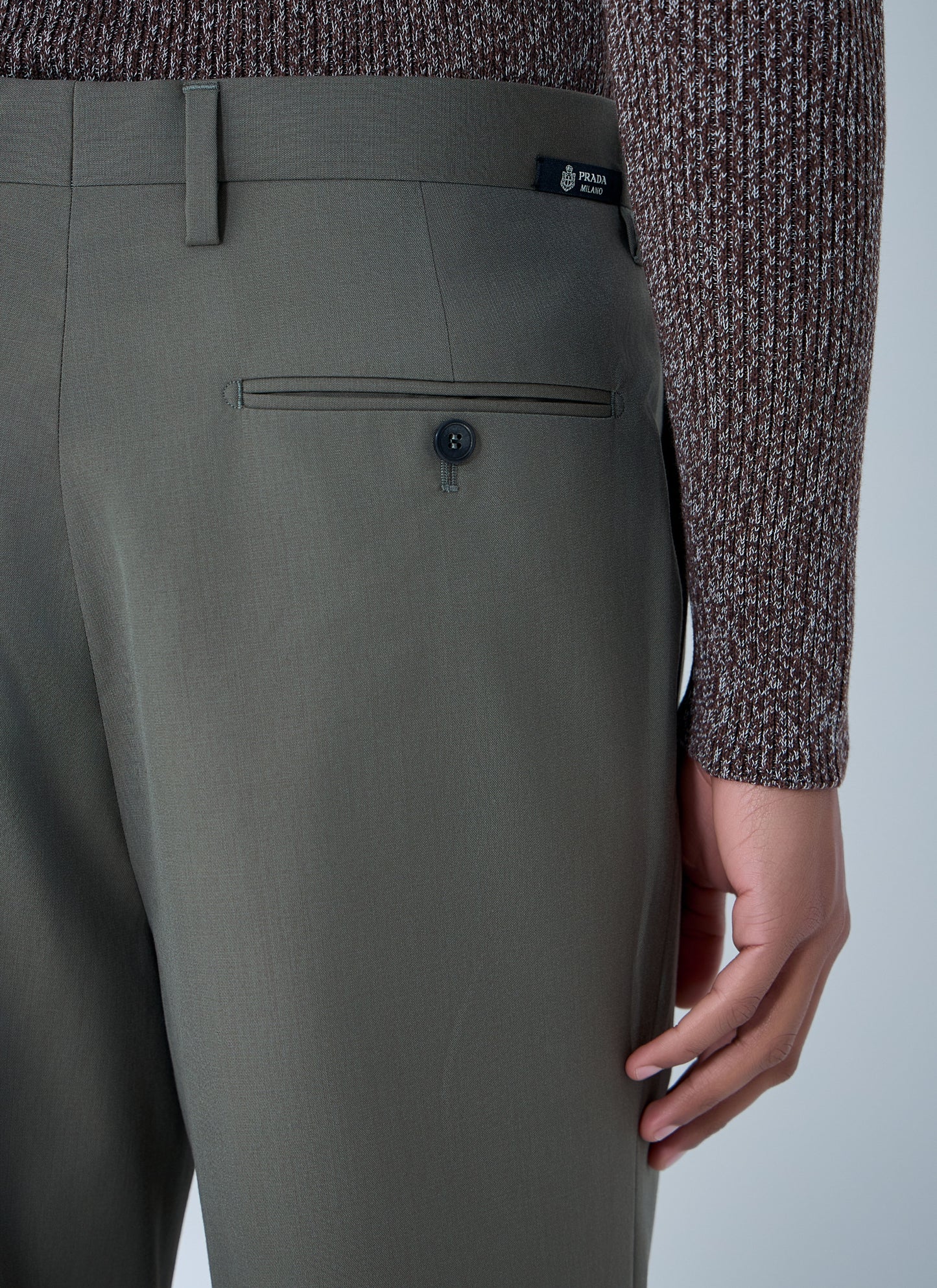 Prada Men Wide-Leg Wool Pants PRADA