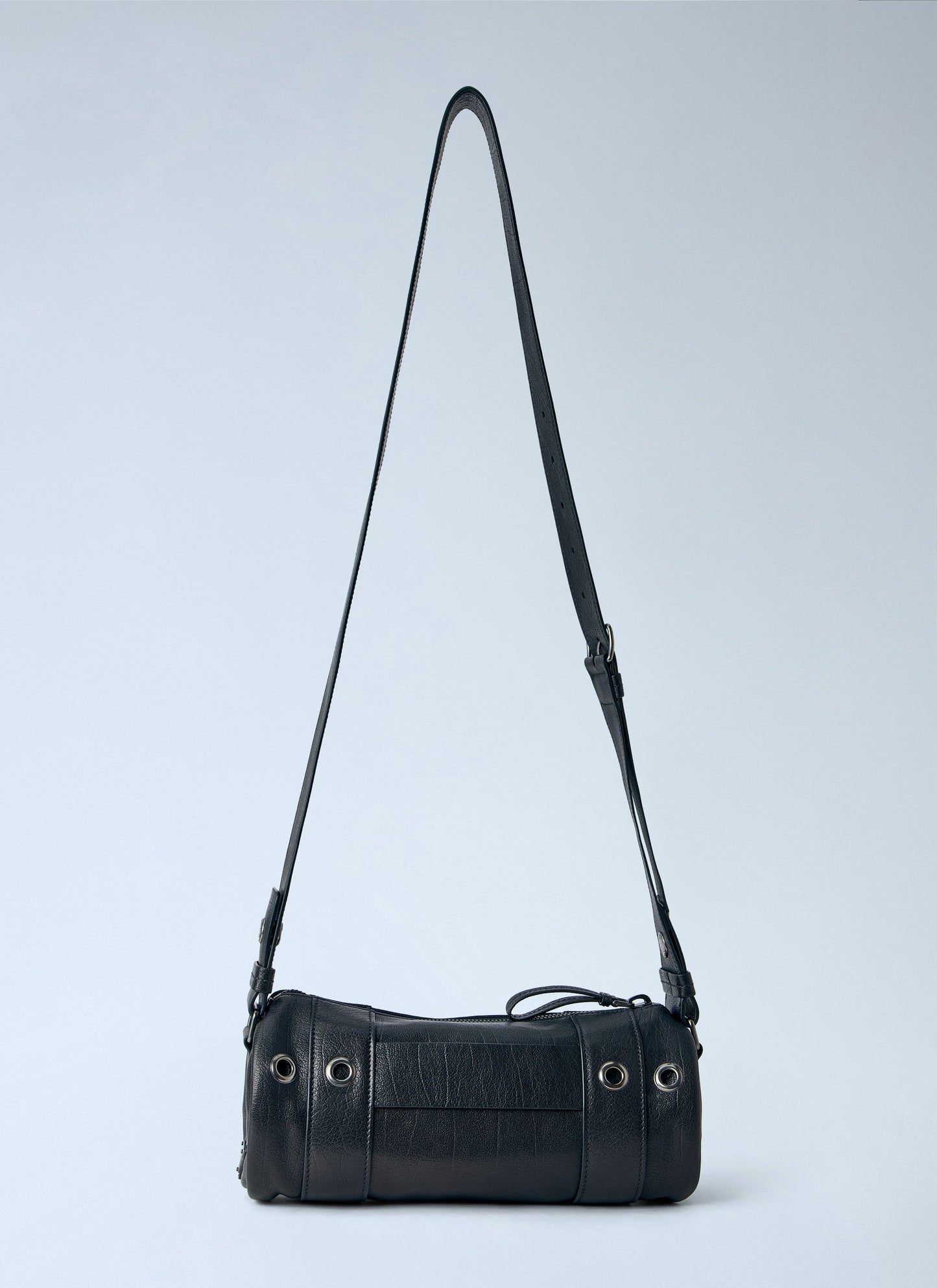 Prada Men Eyelet Detail Leather Cylinder Bag PRADA