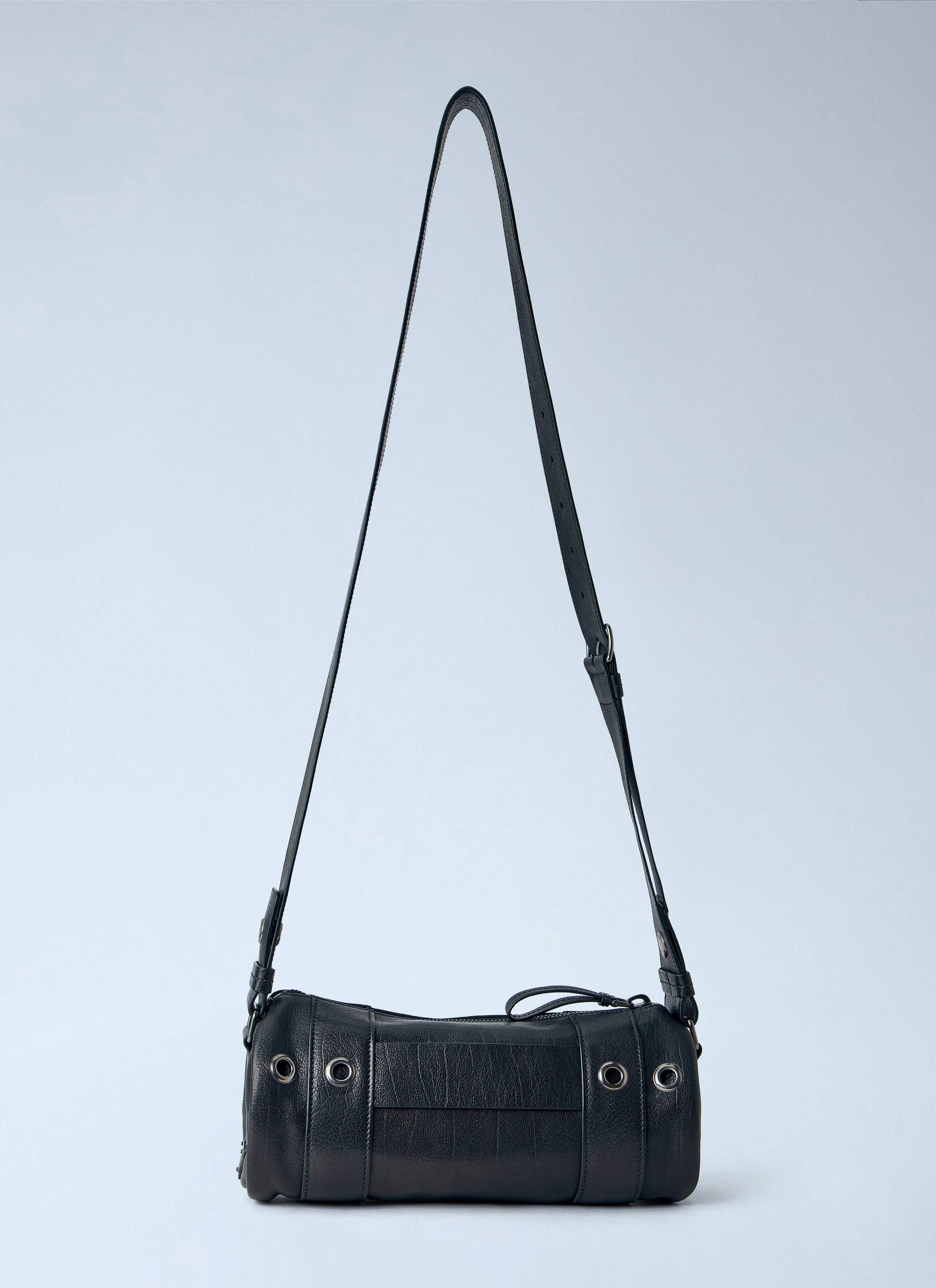 Prada Men Eyelet Detail Leather Cylinder Bag PRADA