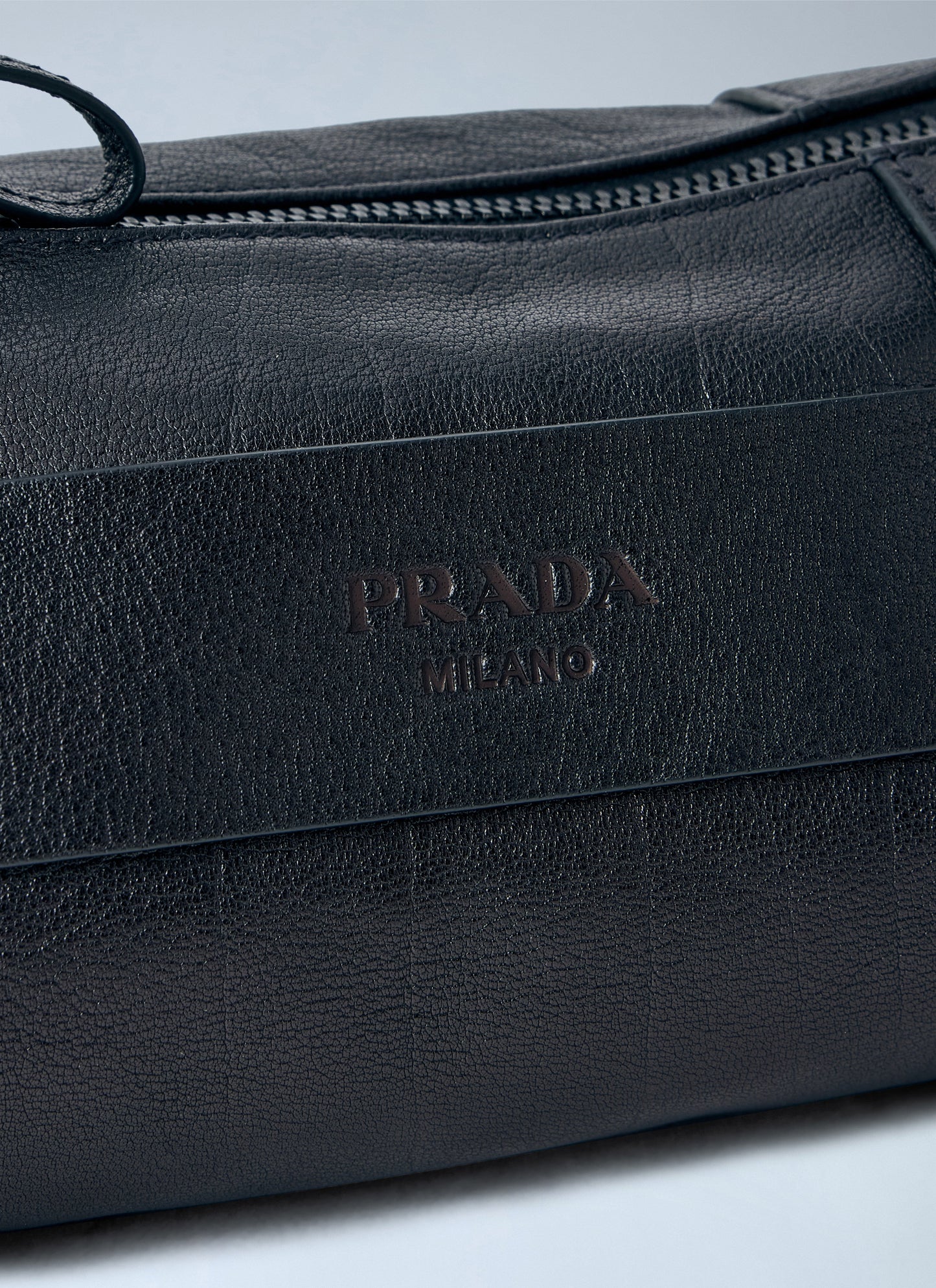 Prada Men Eyelet Detail Leather Cylinder Bag PRADA