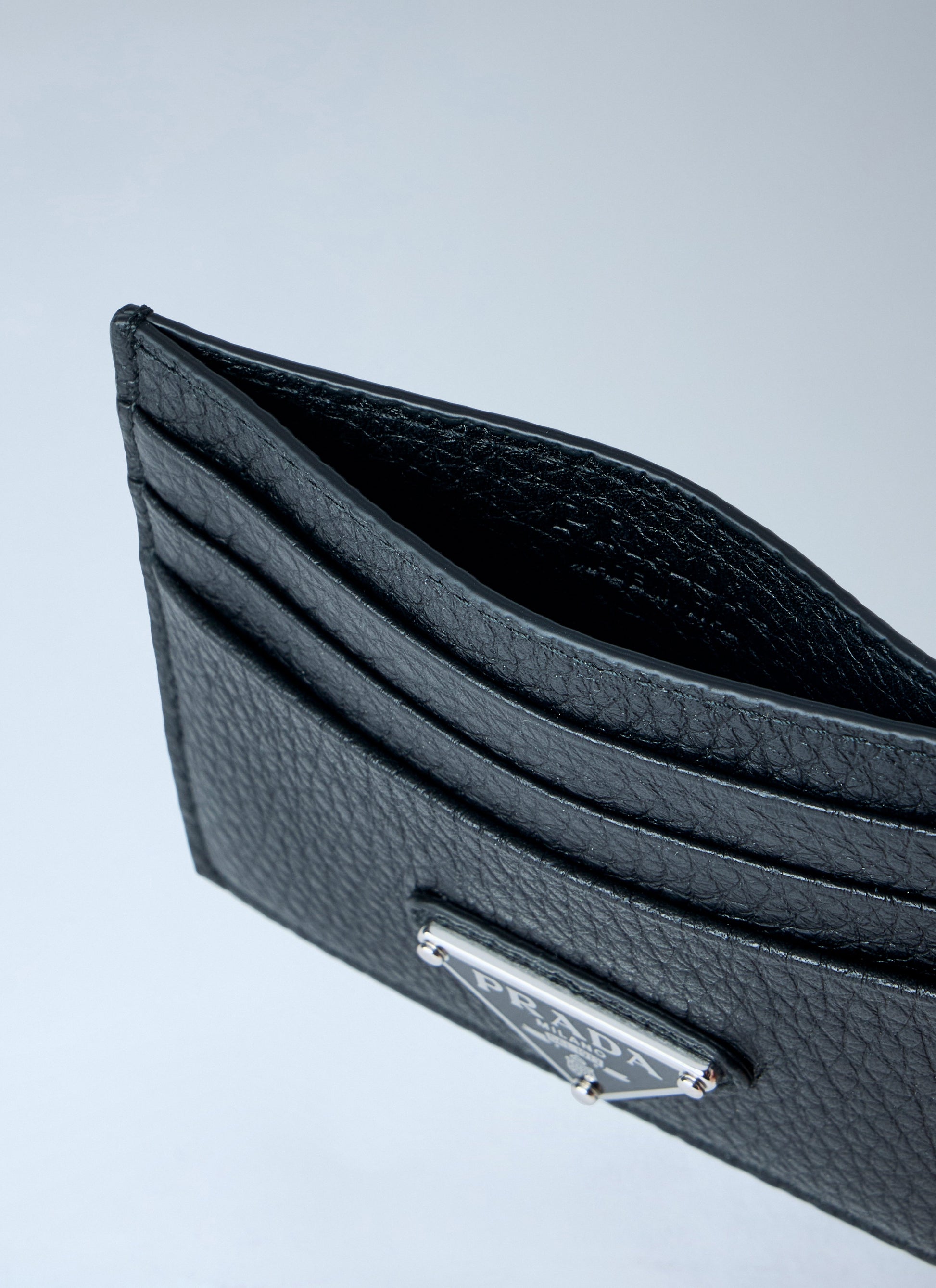 Prada Men Pebbled Leather Bi-Fold Wallet PRADA