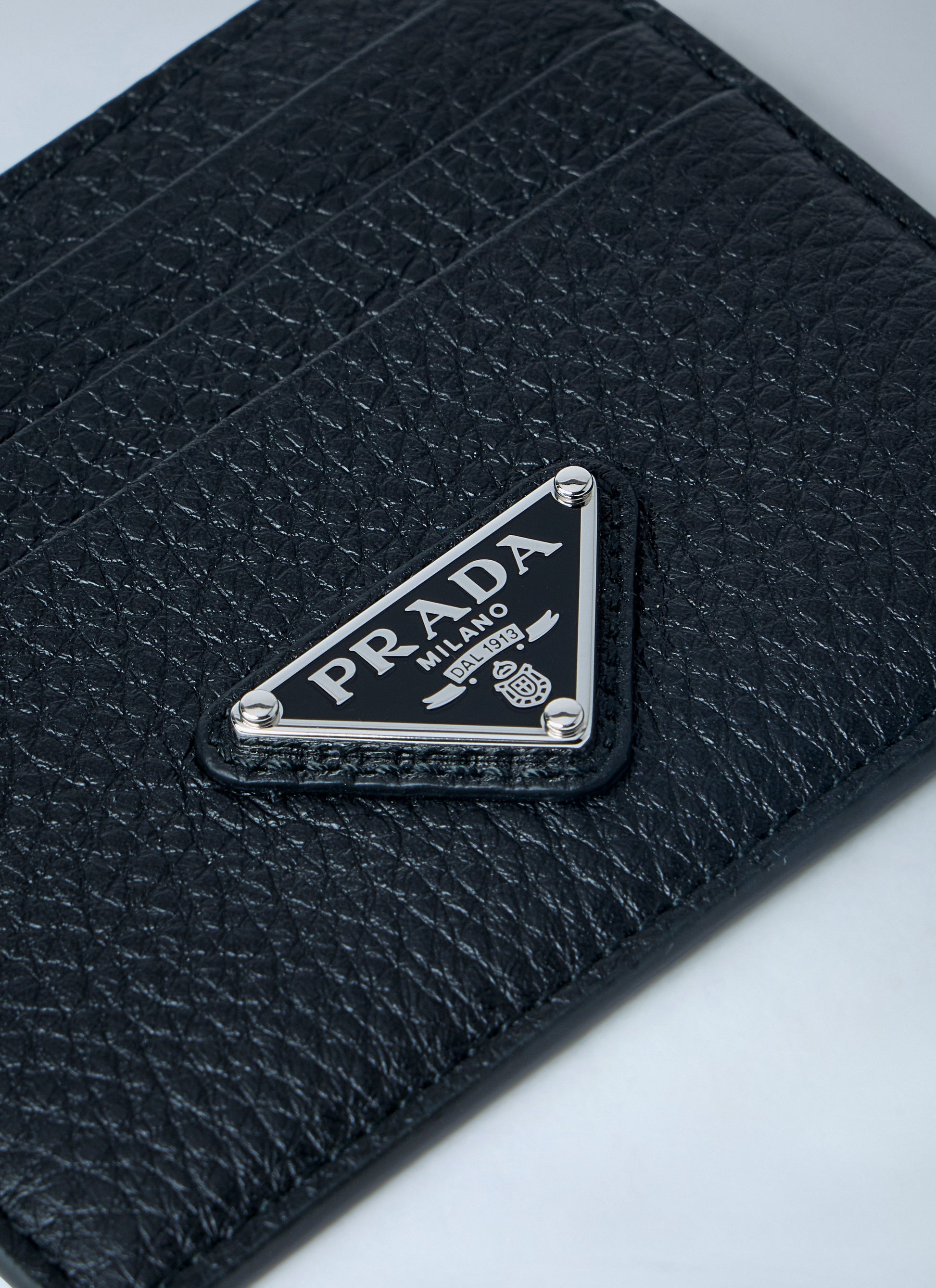 Prada Men Pebbled Leather Bi-Fold Wallet PRADA
