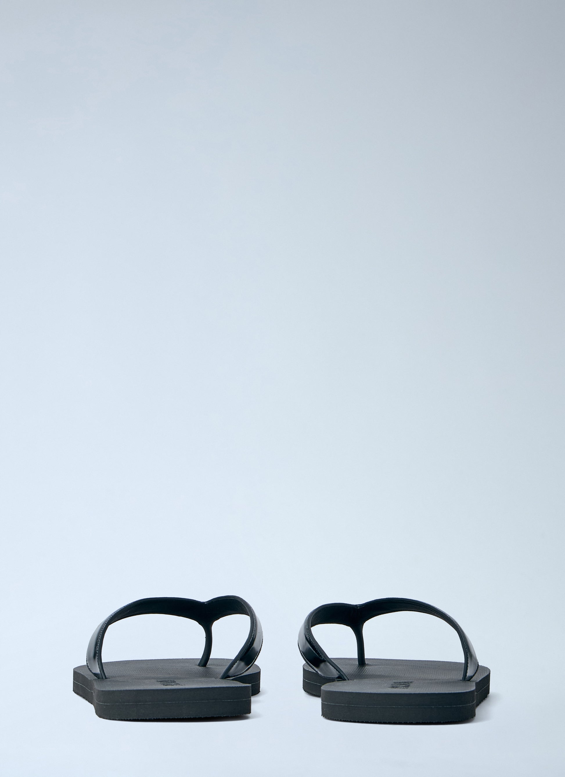 Prada Men Logo-Embossed Leather Flip-Flop Sandals PRADA