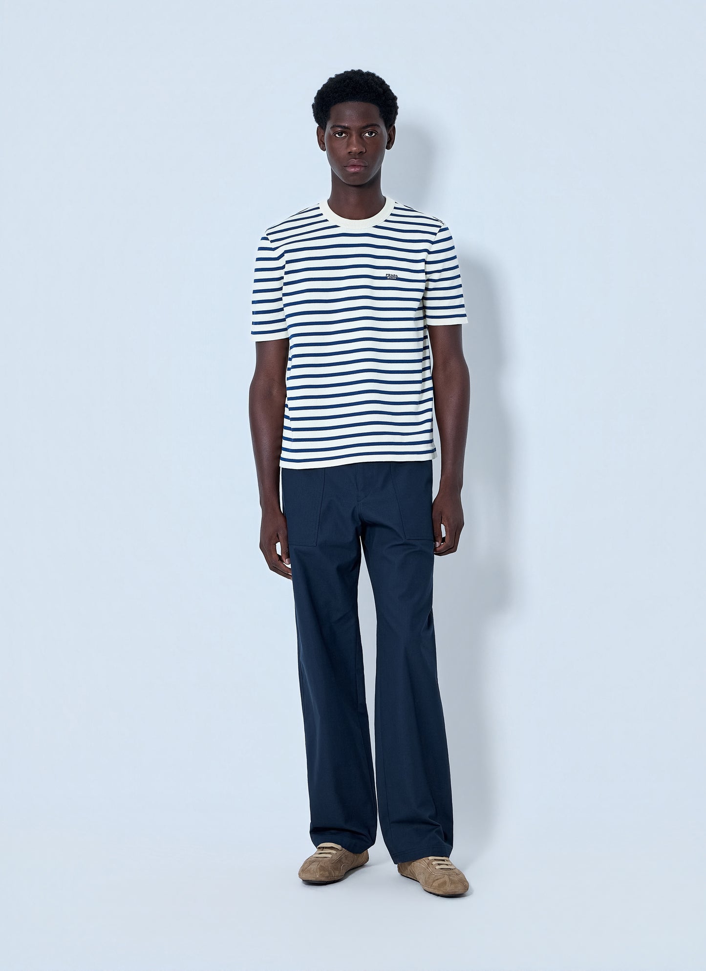 Prada Men Striped Crewneck T-Shirt PRADA