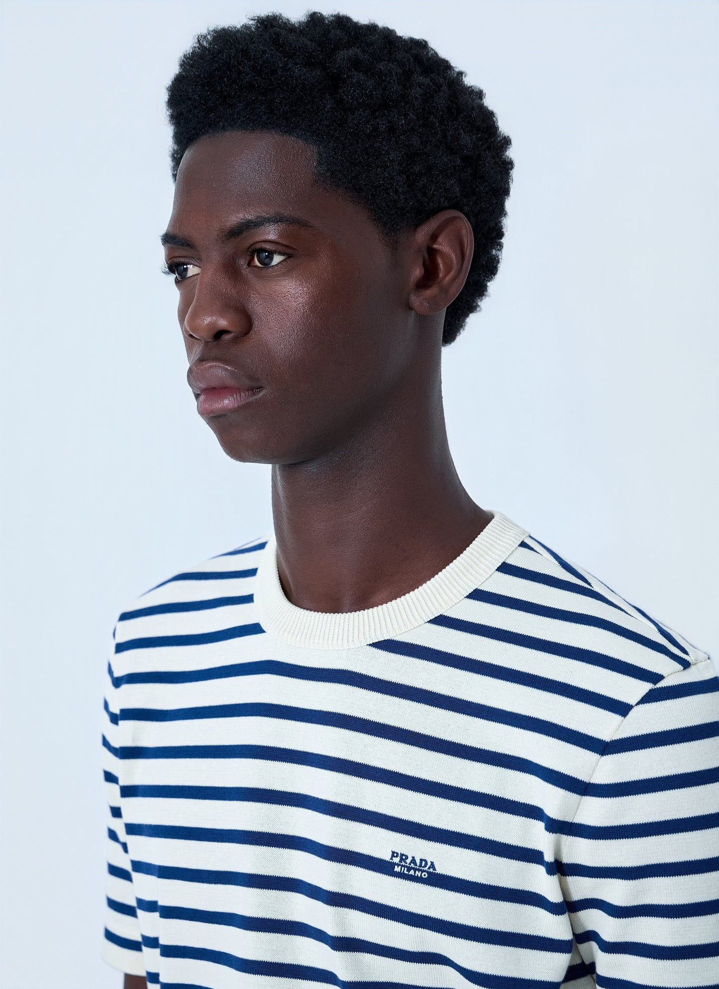Prada Men Striped Crewneck T-Shirt PRADA