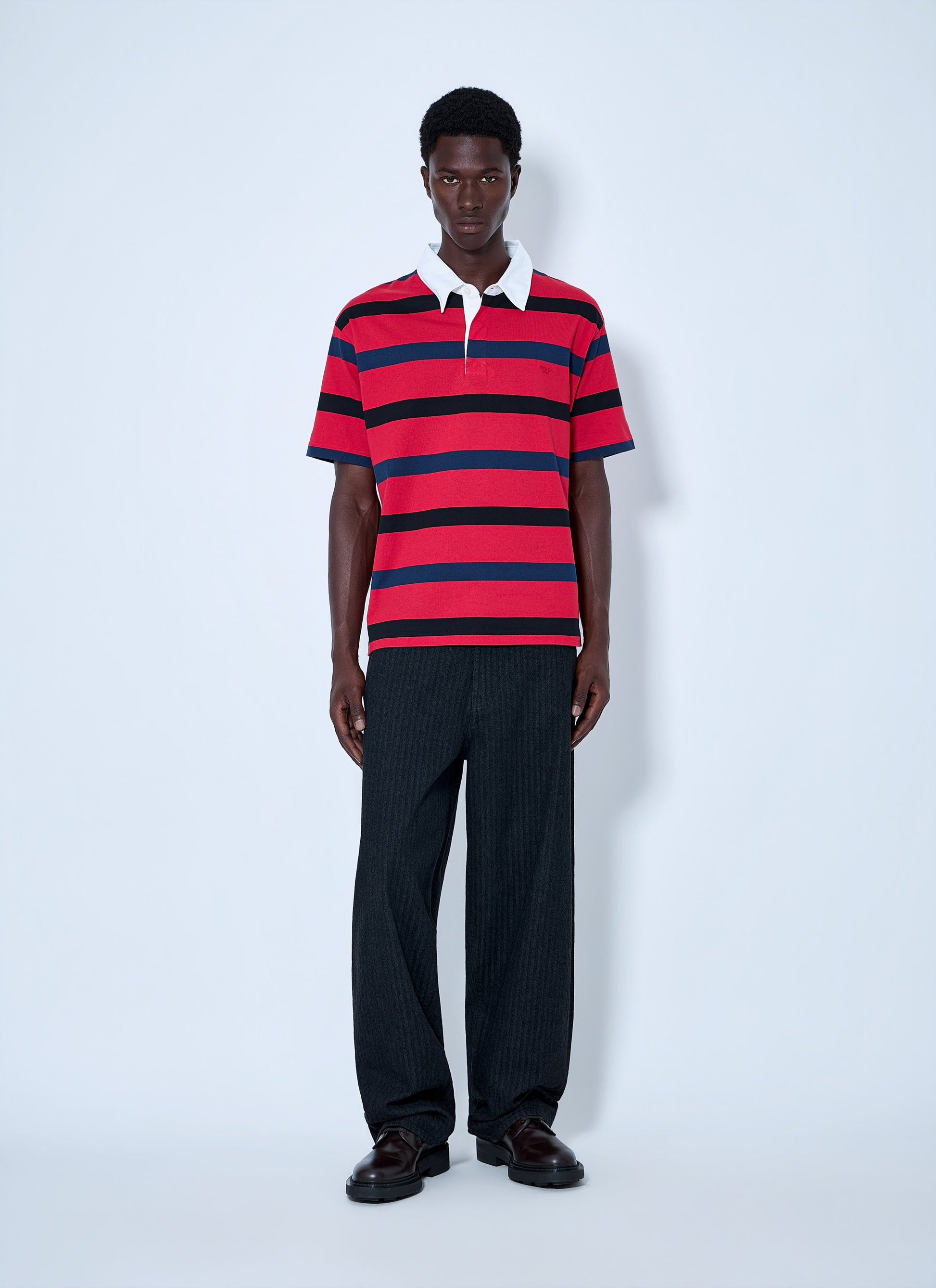 Prada Men Short-Sleeved Cotton Polo Shirt PRADA