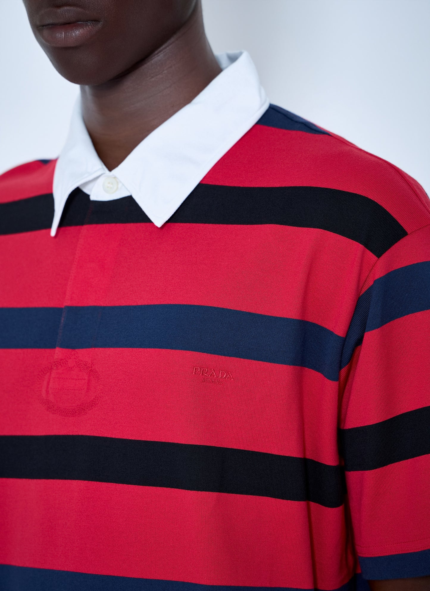 Prada Men Short-Sleeved Cotton Polo Shirt PRADA