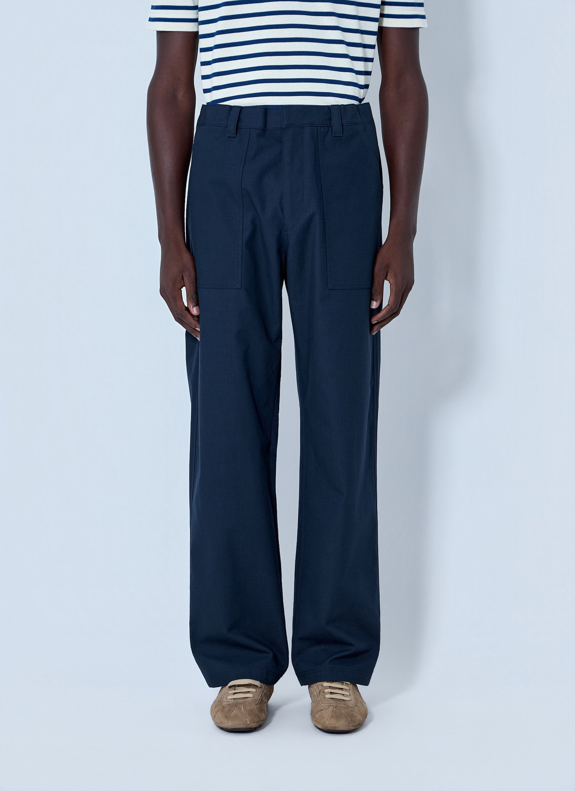Prada Men Wide-Leg Tailored Trousers PRADA