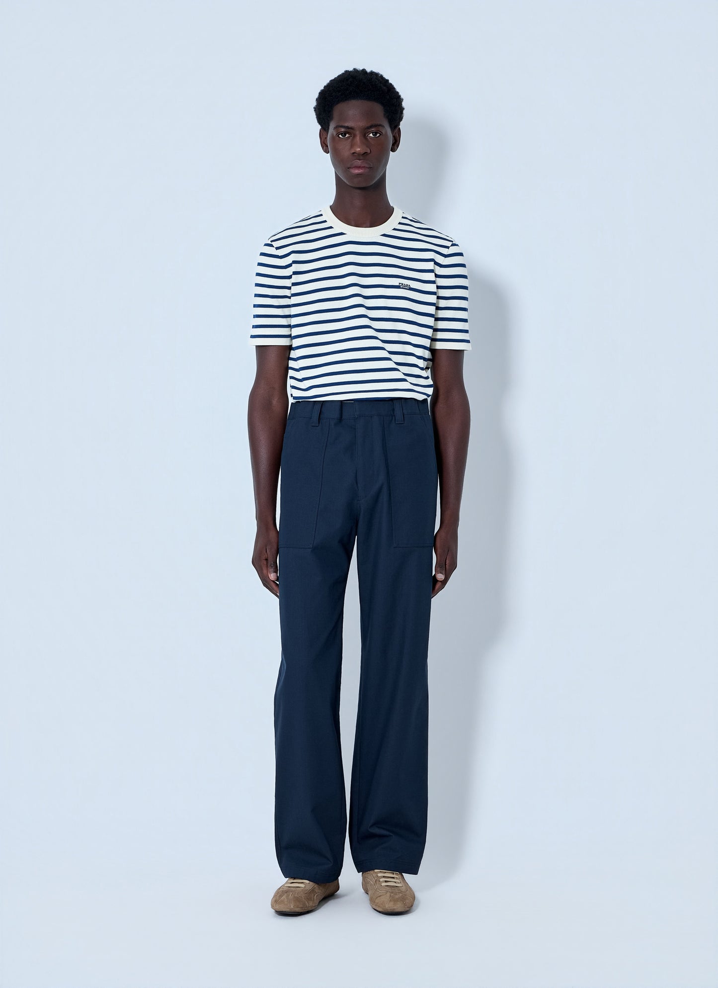 Prada Men Wide-Leg Tailored Trousers PRADA