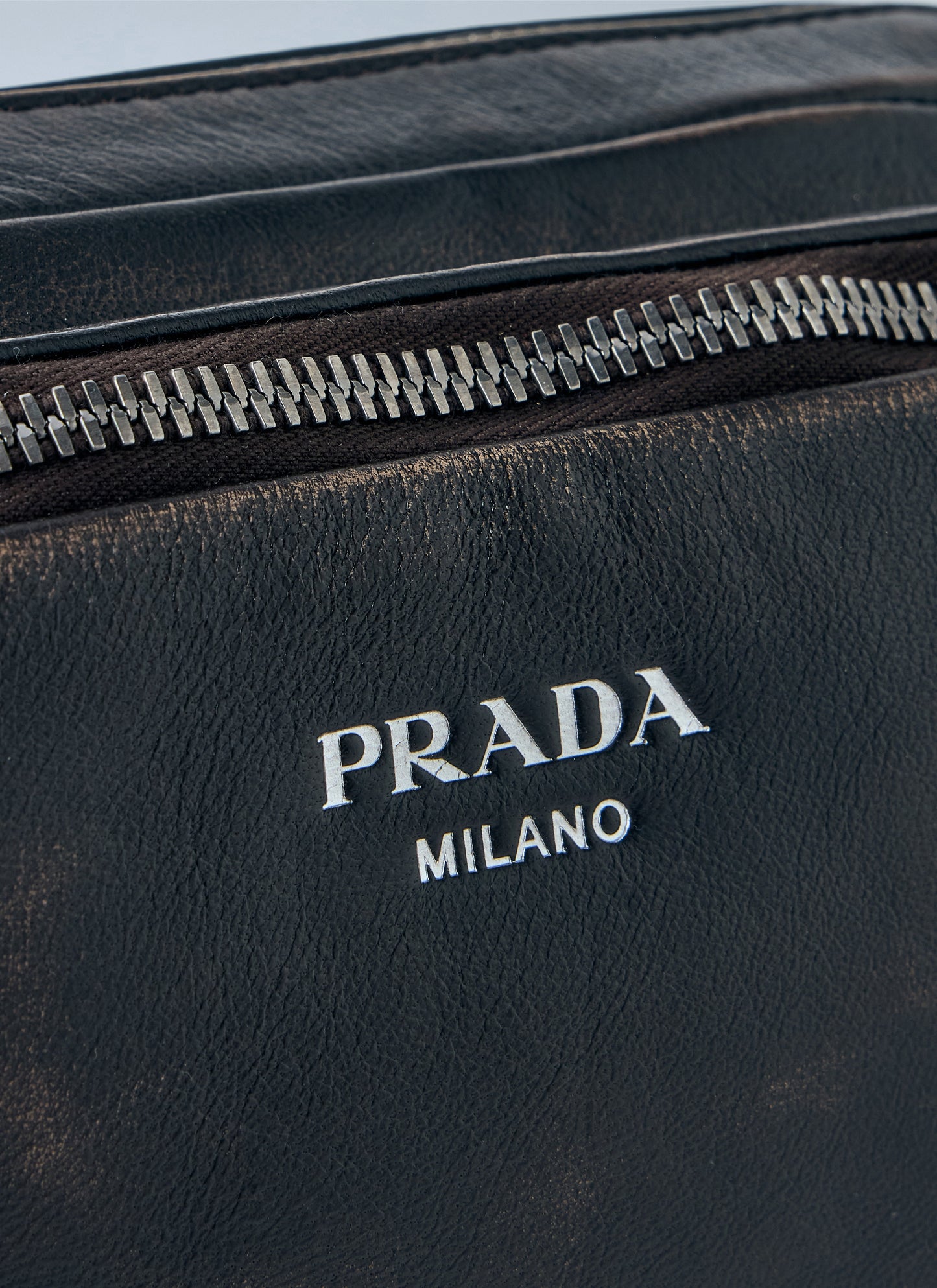Prada Men Distressed Nappa Leather Shoulder Bag PRADA