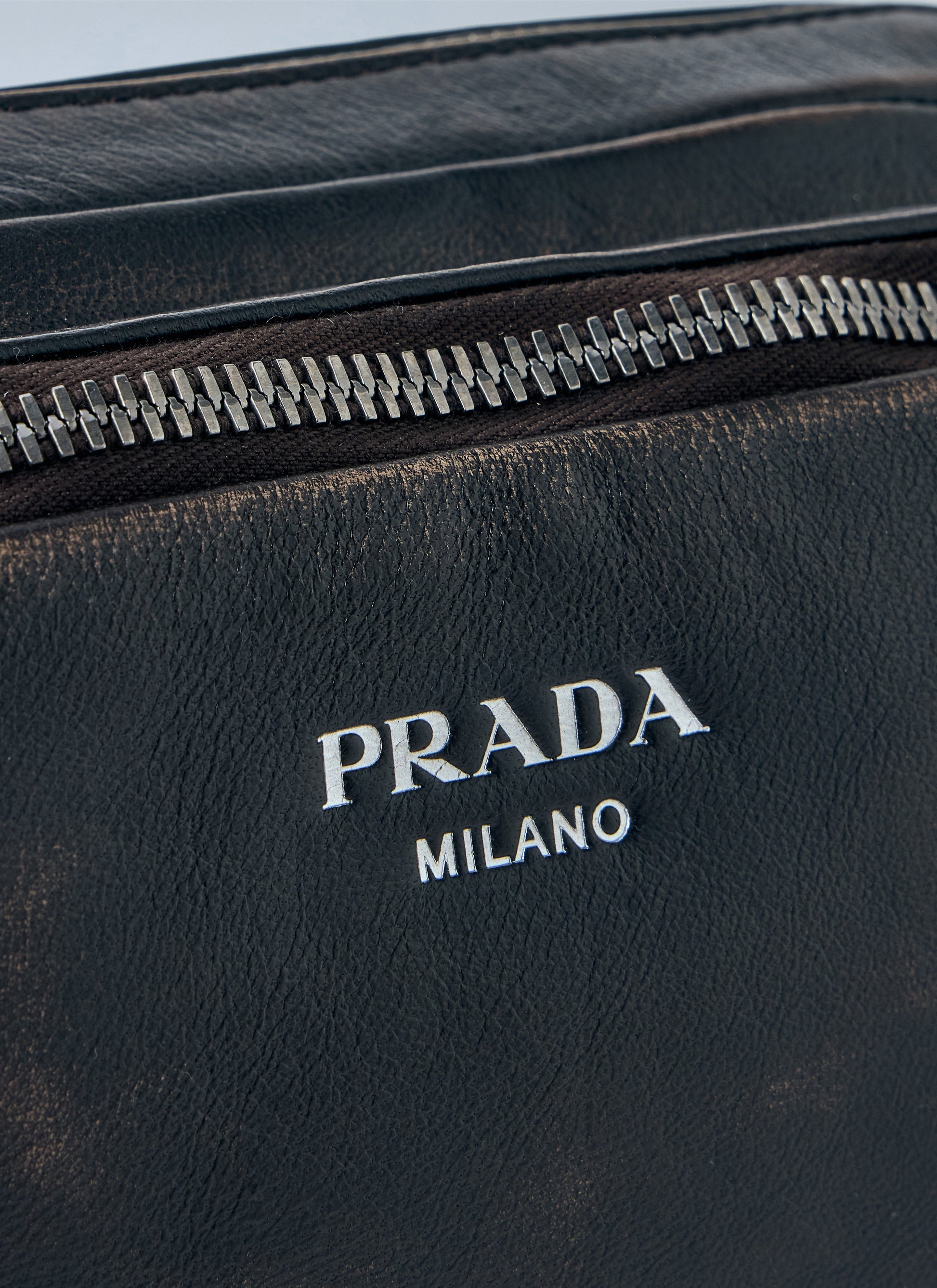 Prada Men Distressed Nappa Leather Shoulder Bag PRADA