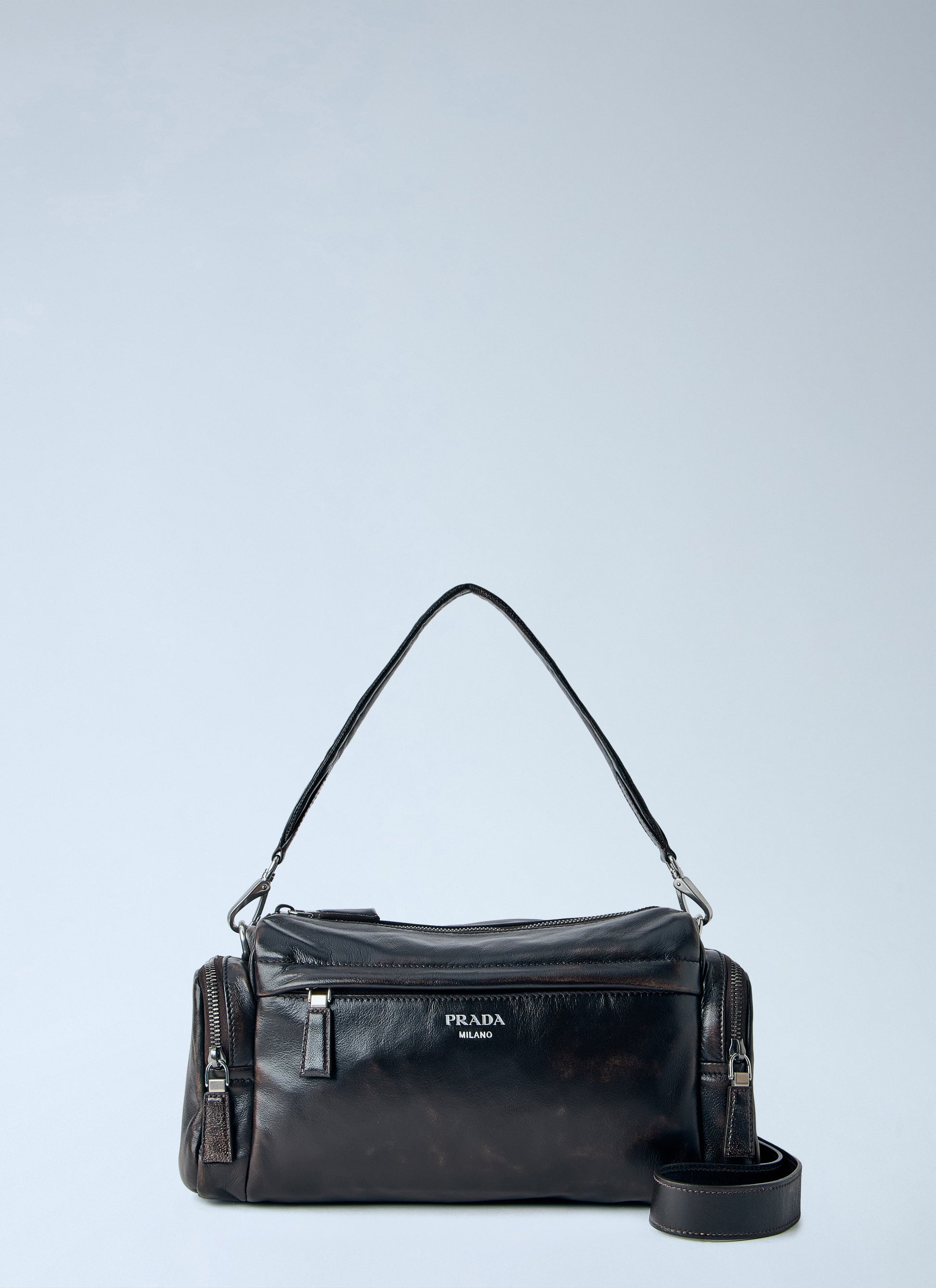 Prada Men Distressed Nappa Leather Shoulder Bag PRADA