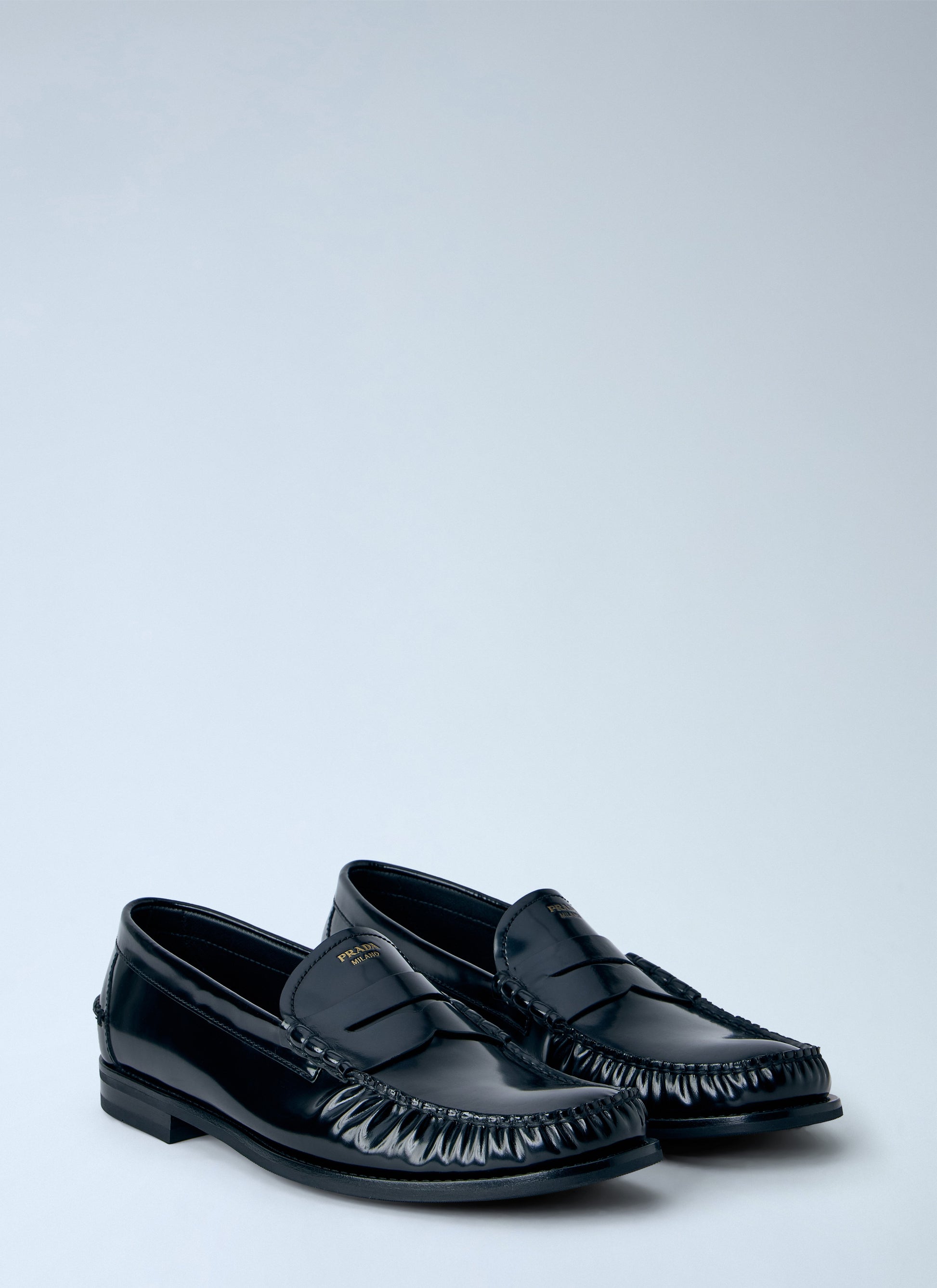 Prada Men Brushed Leather Loafers PRADA