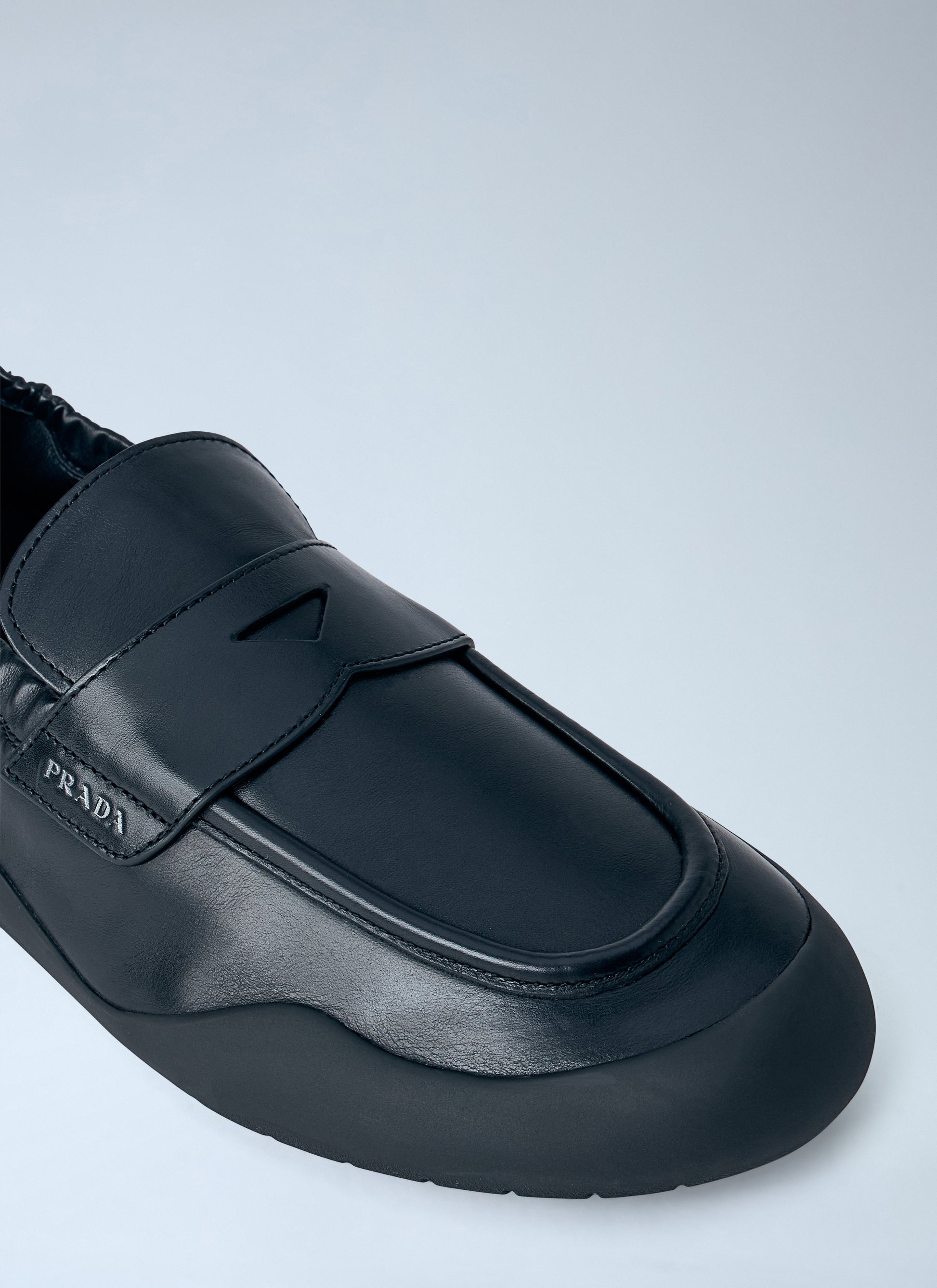 Prada Men Leather Slip-On Loafers PRADA