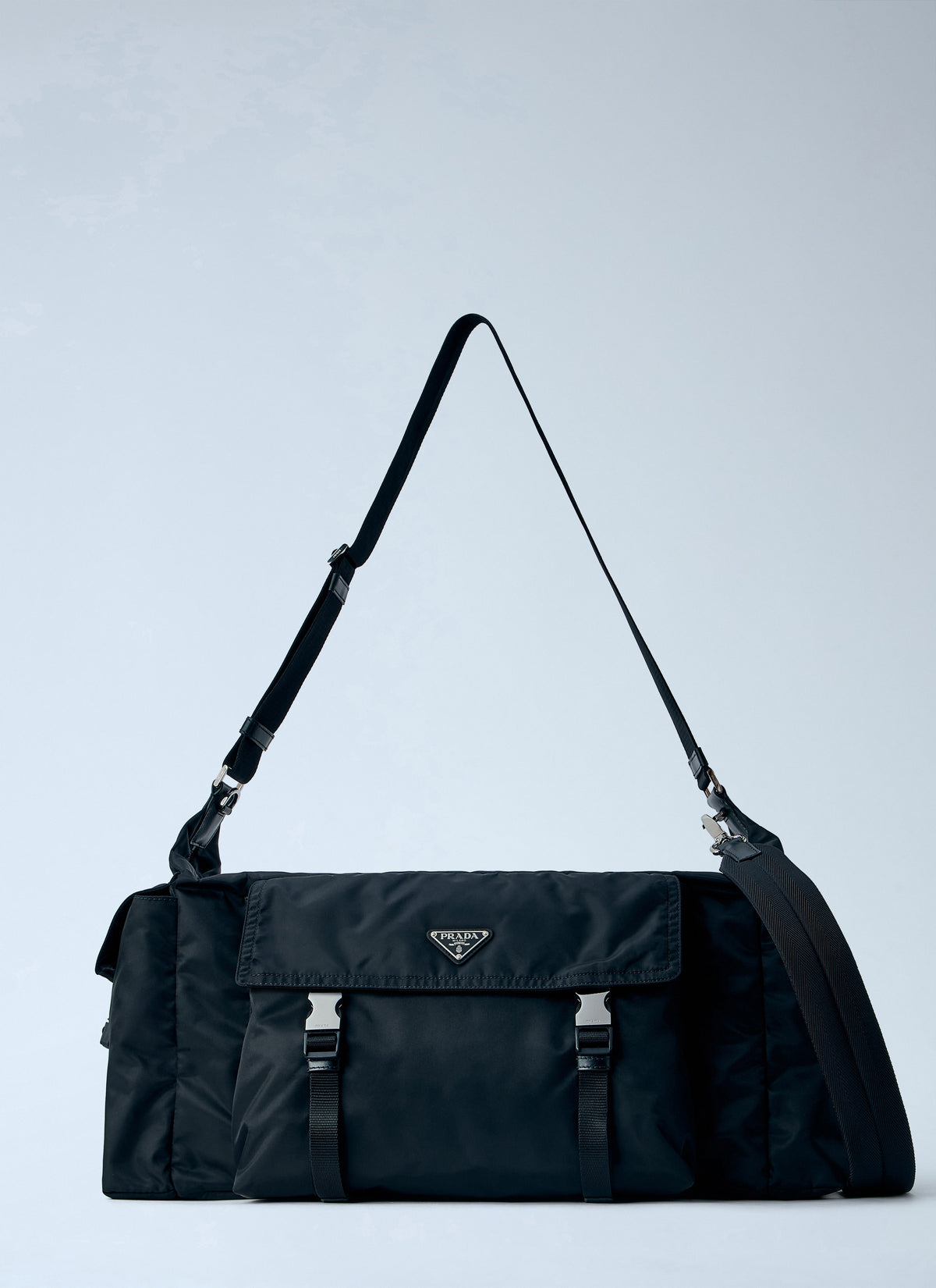 Prada Men Explore Re-Nylon And Leather Duffel Bag PRADA