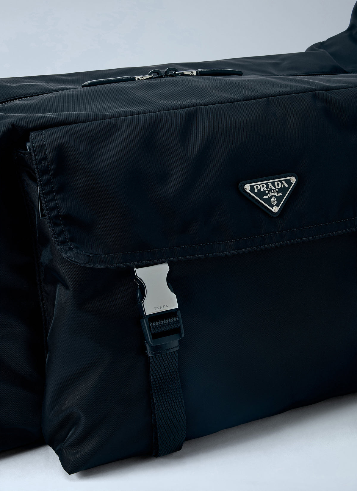 Prada Men Explore Re-Nylon And Leather Duffel Bag PRADA