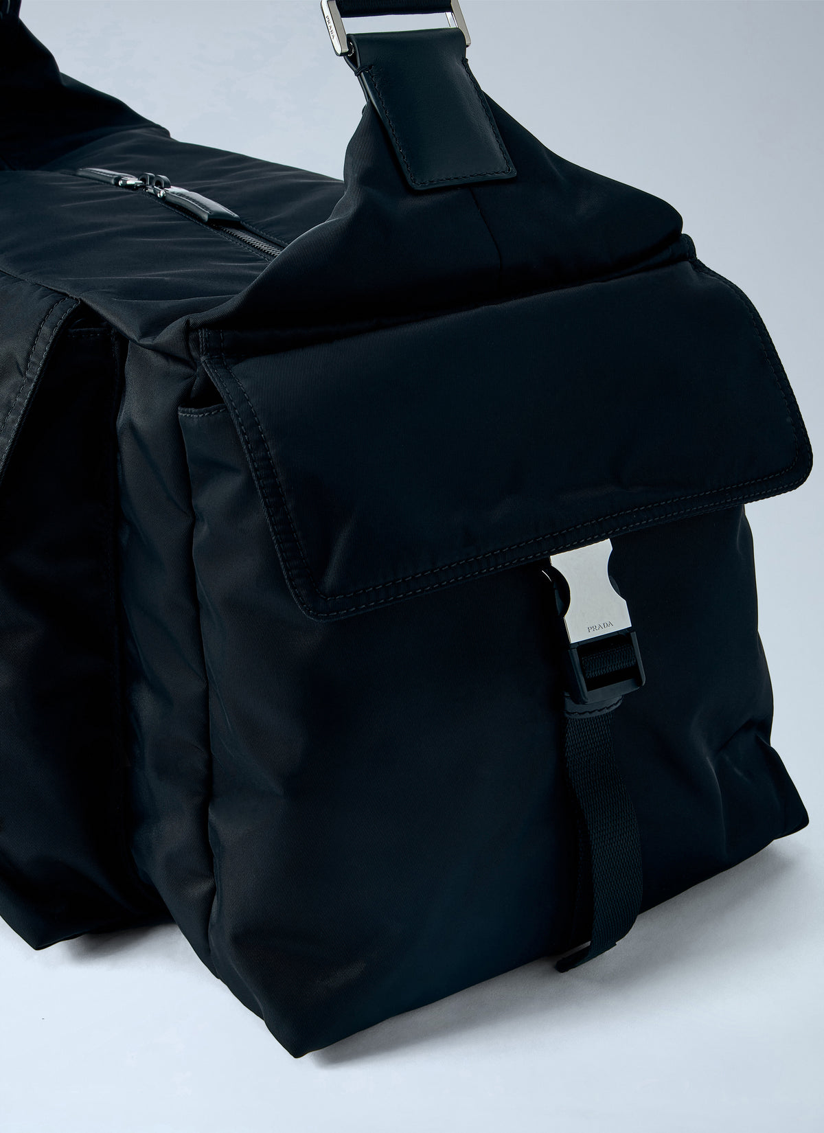 Prada Men Explore Re-Nylon And Leather Duffel Bag PRADA